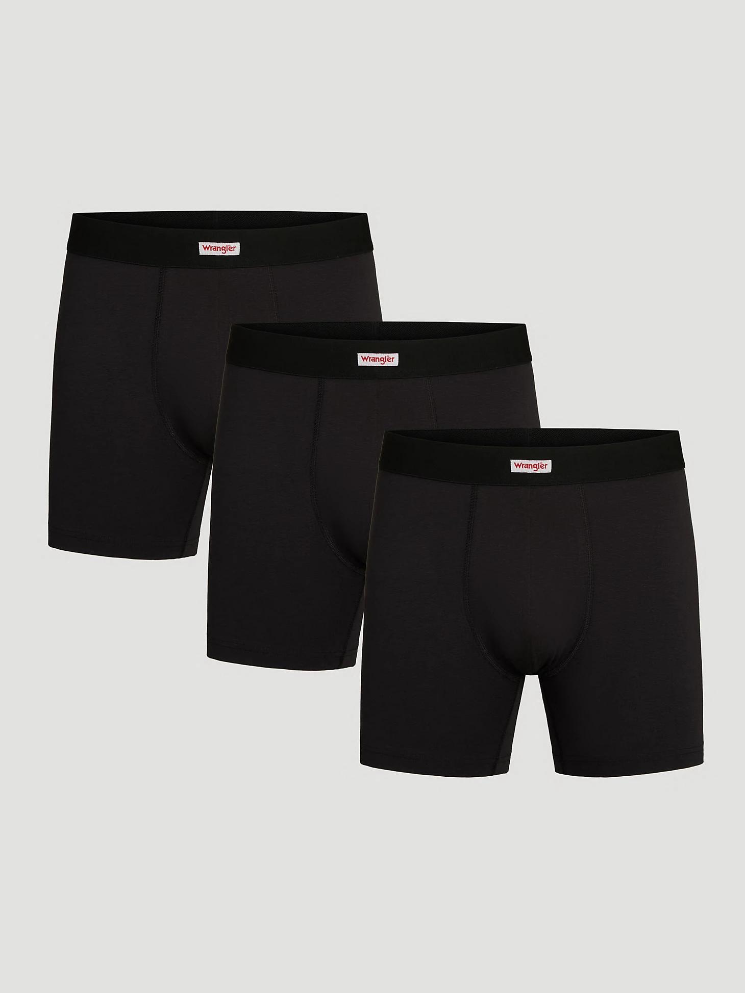 Men's Cotton Stretch Boxer Brief (3-Pack) in Blue/Charcoal/Grey Product Image