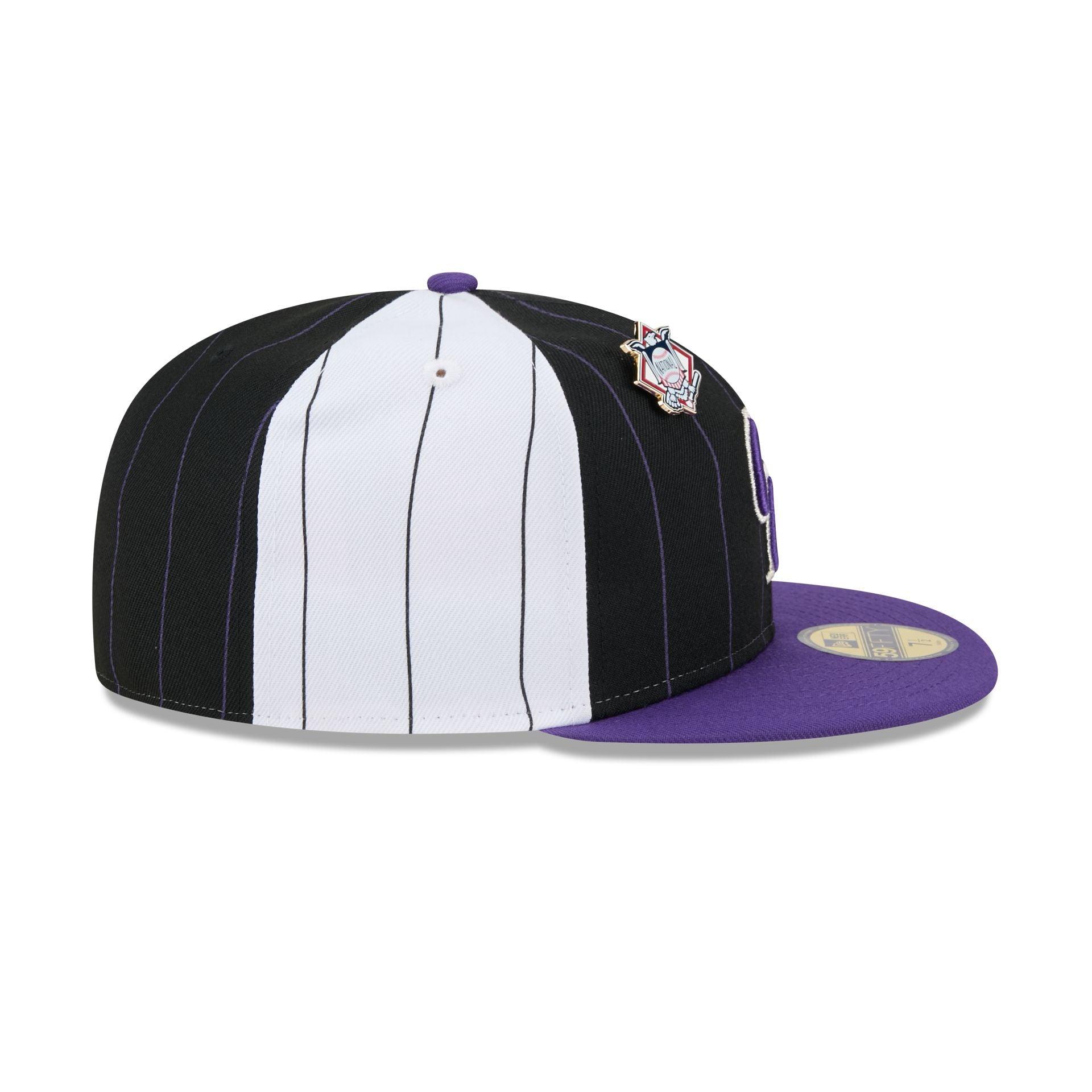 Colorado Rockies Pinstripe League Pin 59FIFTY Fitted Hat Male Product Image