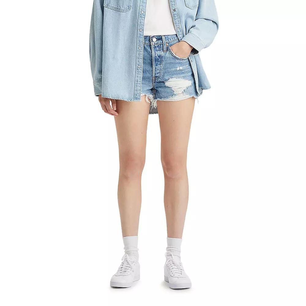 Levi's 501® Original Fit High-Rise Women's Jean Shorts 32: Heavyweight Denim, Fly Button Closure Product Image