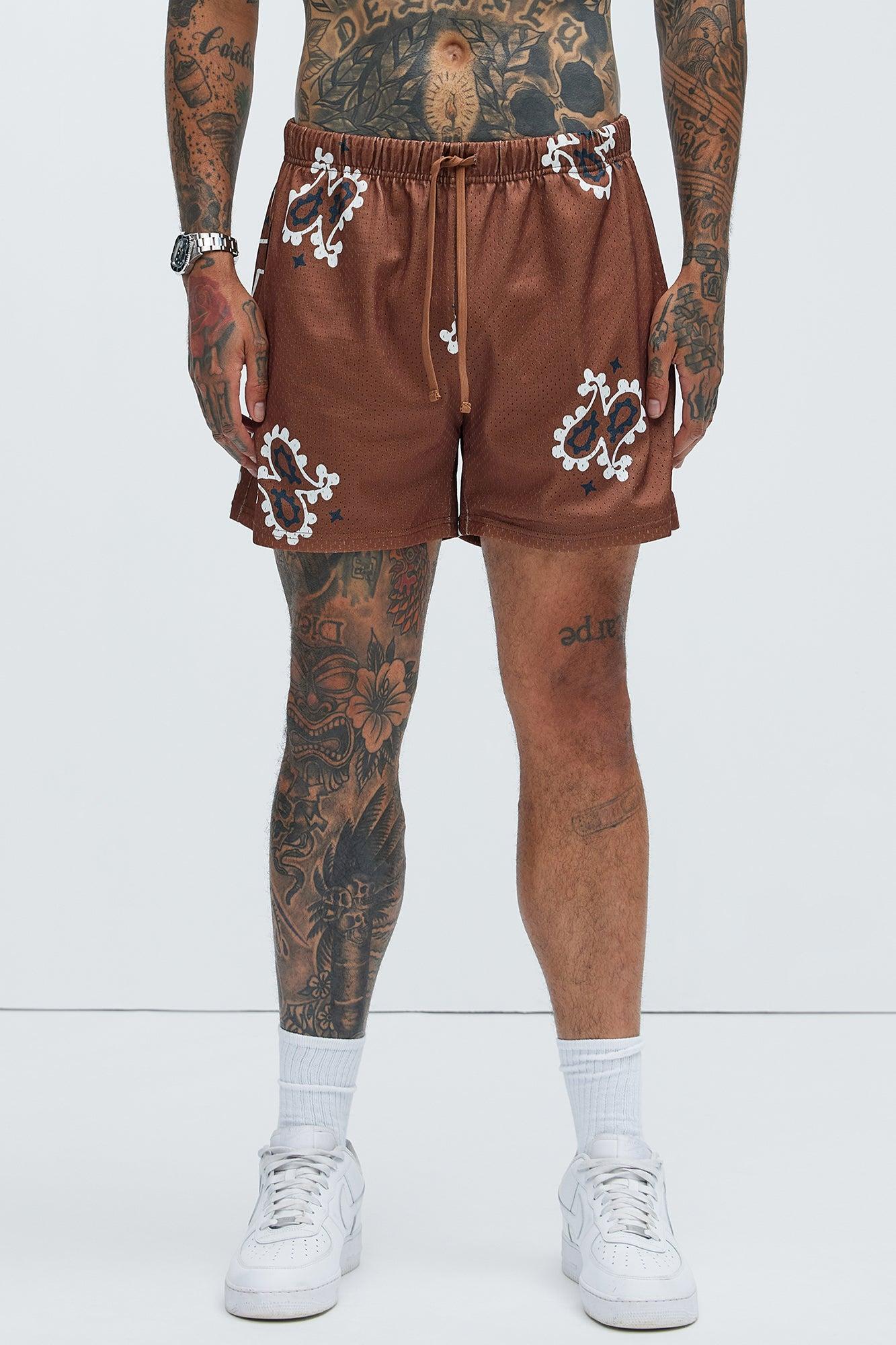 Represent Mesh Shorts - Brown Product Image
