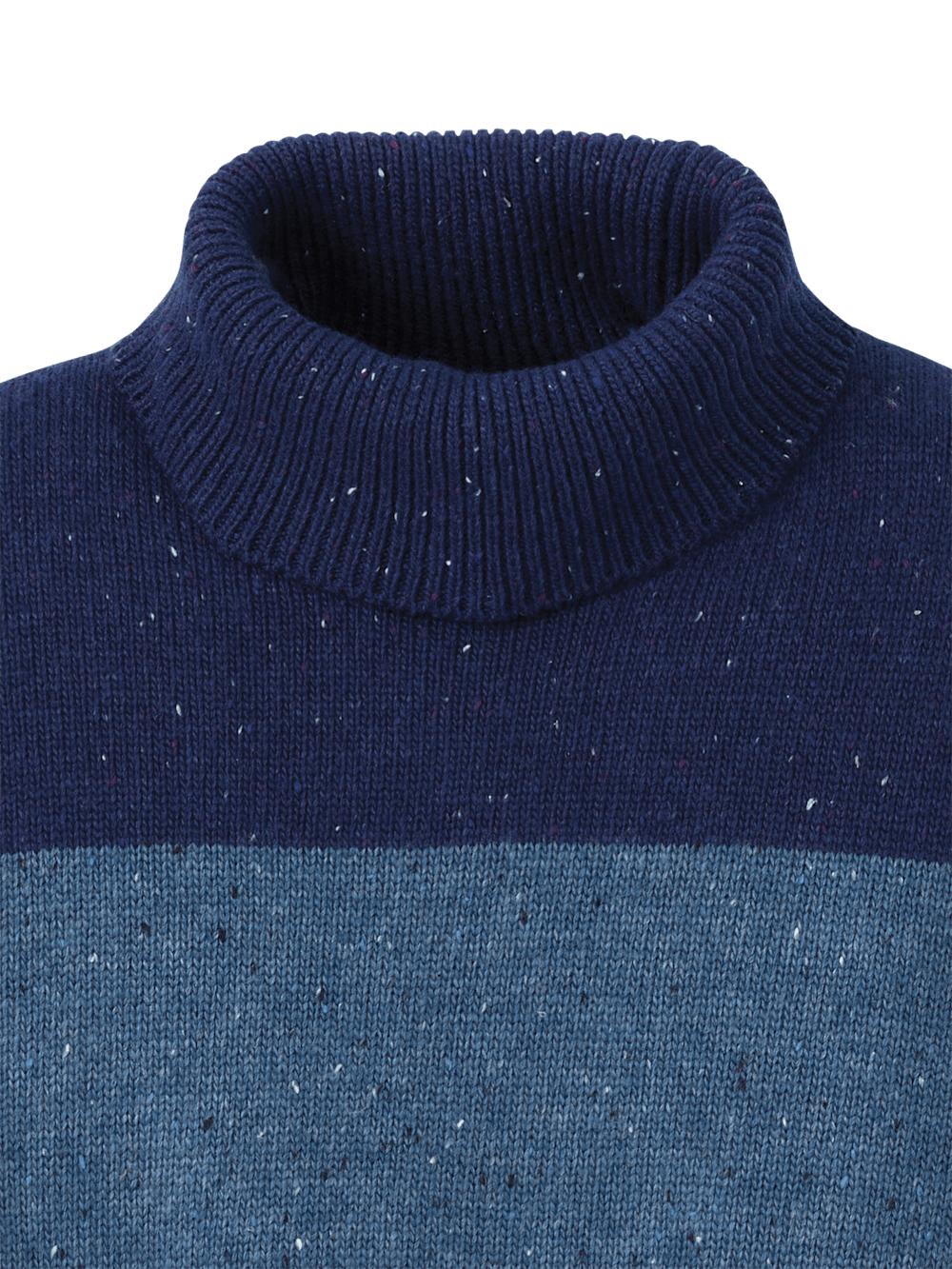 Donegal Turtleneck Sweater - Blue Product Image