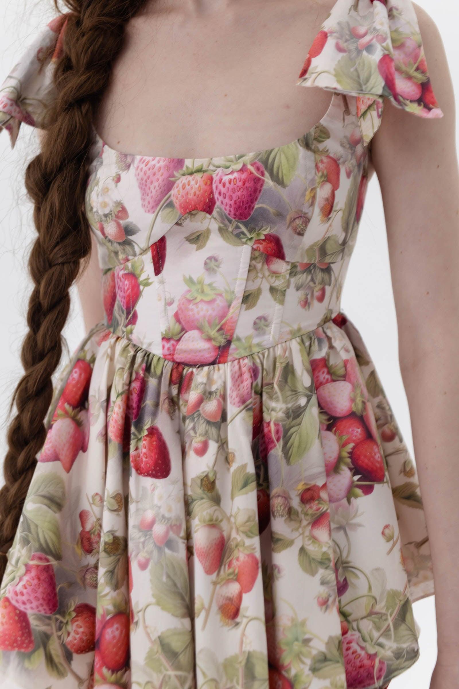 The Strawberry Cream Farmers Market Dress Product Image