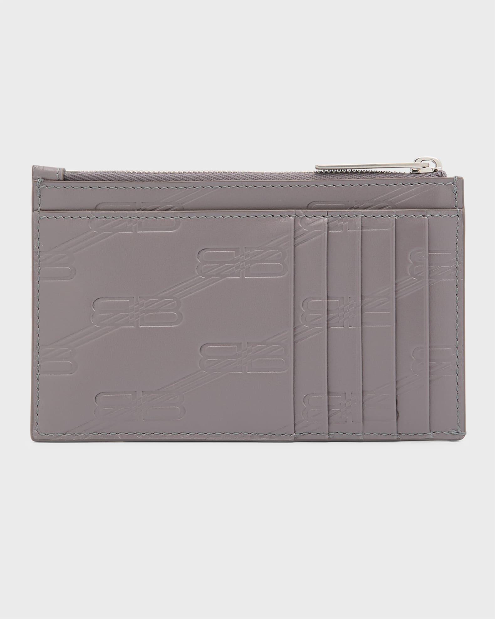 Men's BB Monogram Embossed Zip Card Holder Product Image