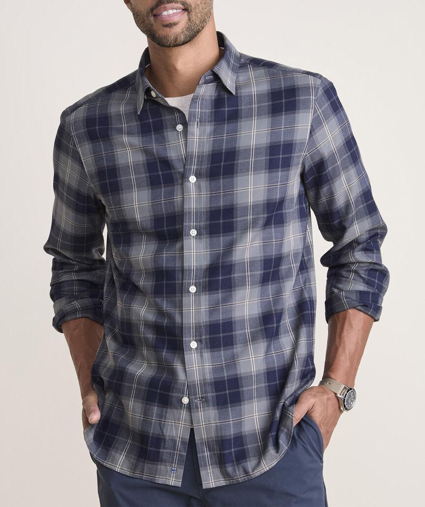 On-The-Go Brushed Twill Plaid Shirt Product Image