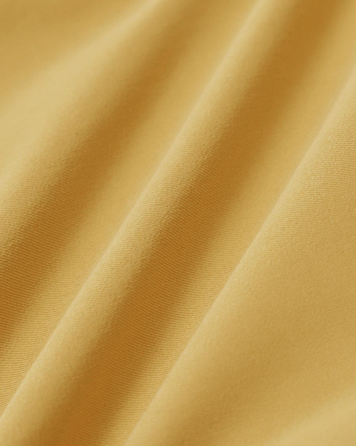 Yellow Button Pleated Mini Dress Product Image