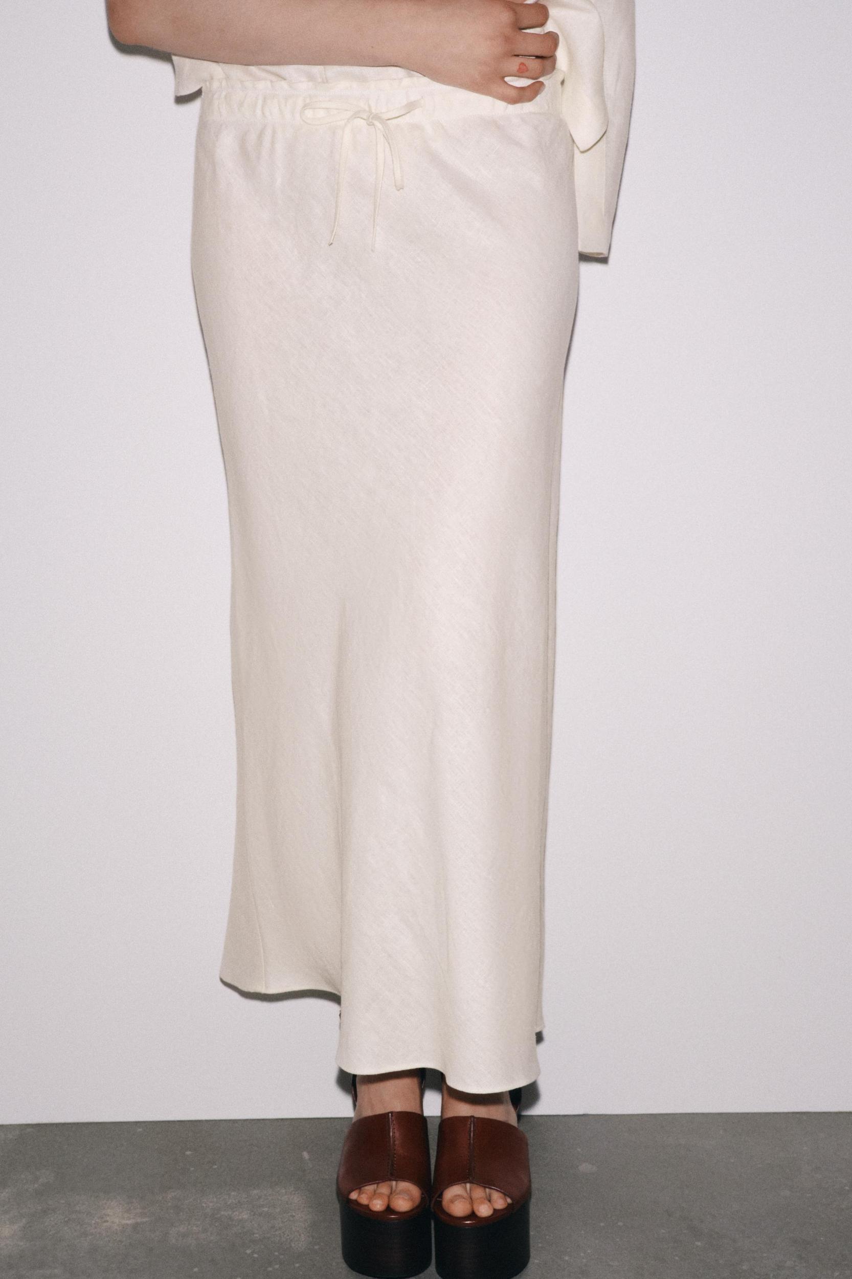 SHORT SLEEVE LINEN TOP ZW COLLECTION Product Image