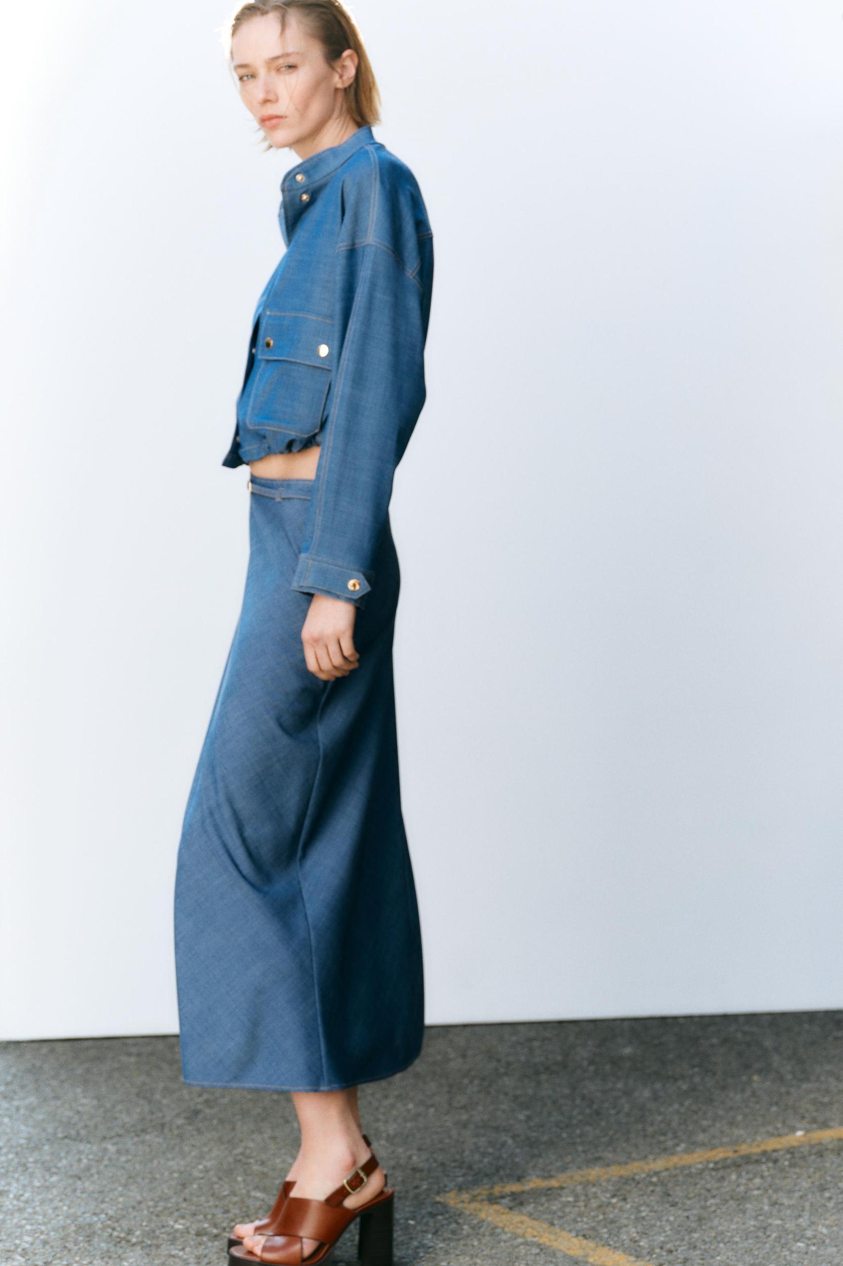 LONG SKIRT WITH THIN BELT Product Image
