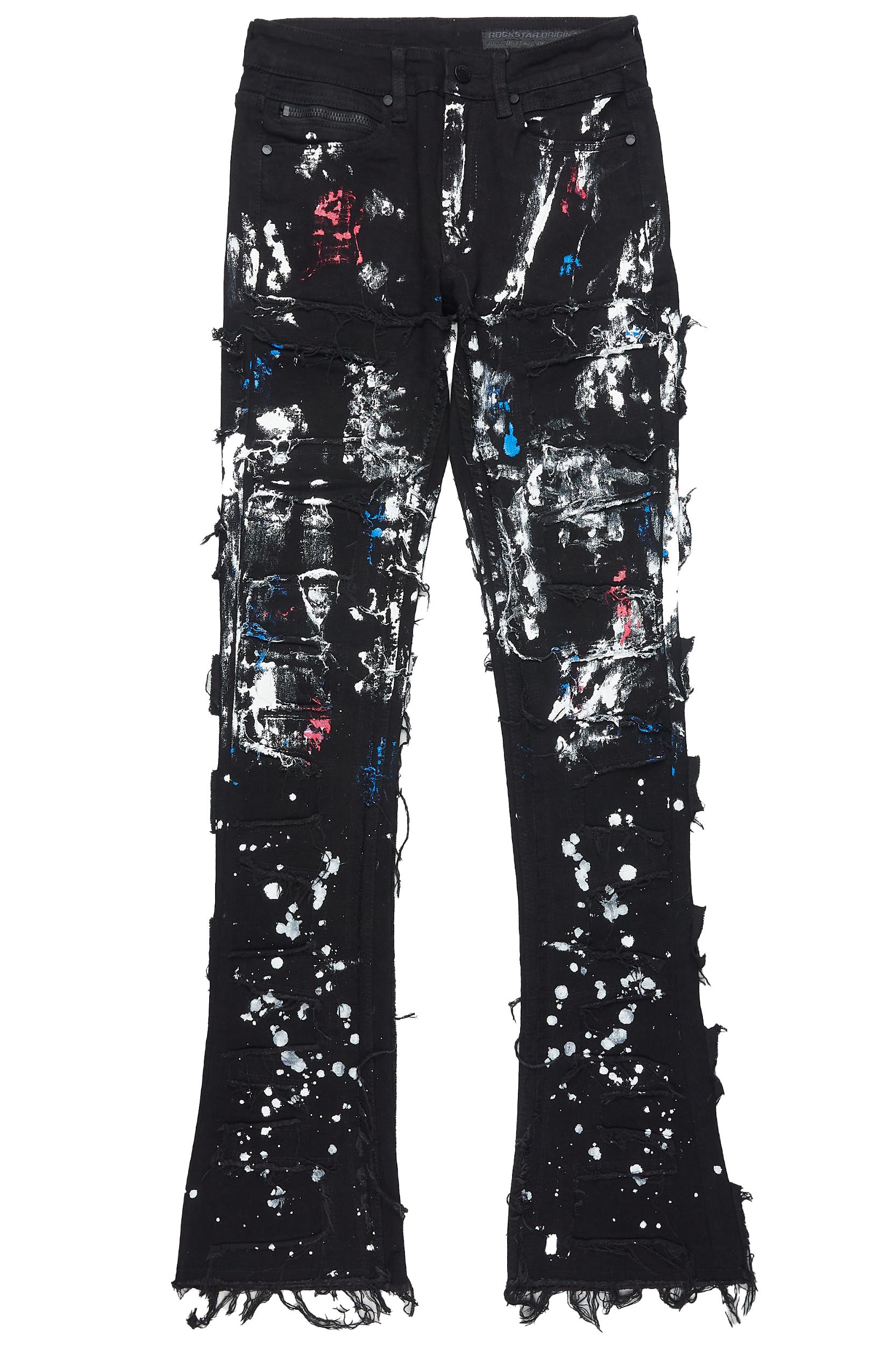 Dallin Black Painter Stacked Flare Jean Male Product Image