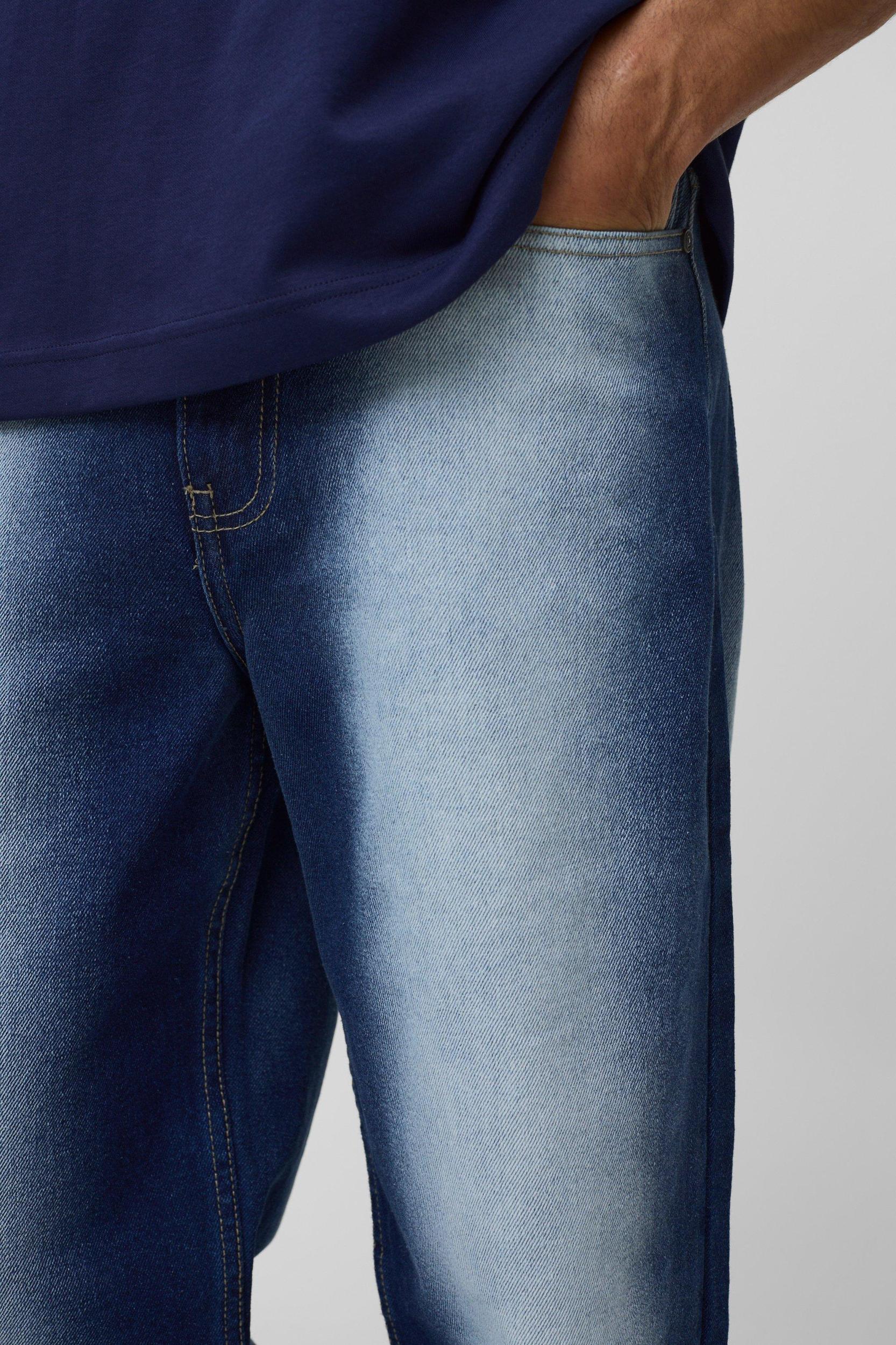 Relaxed Fit Bleached Washed Jeans | boohooMAN USA Product Image