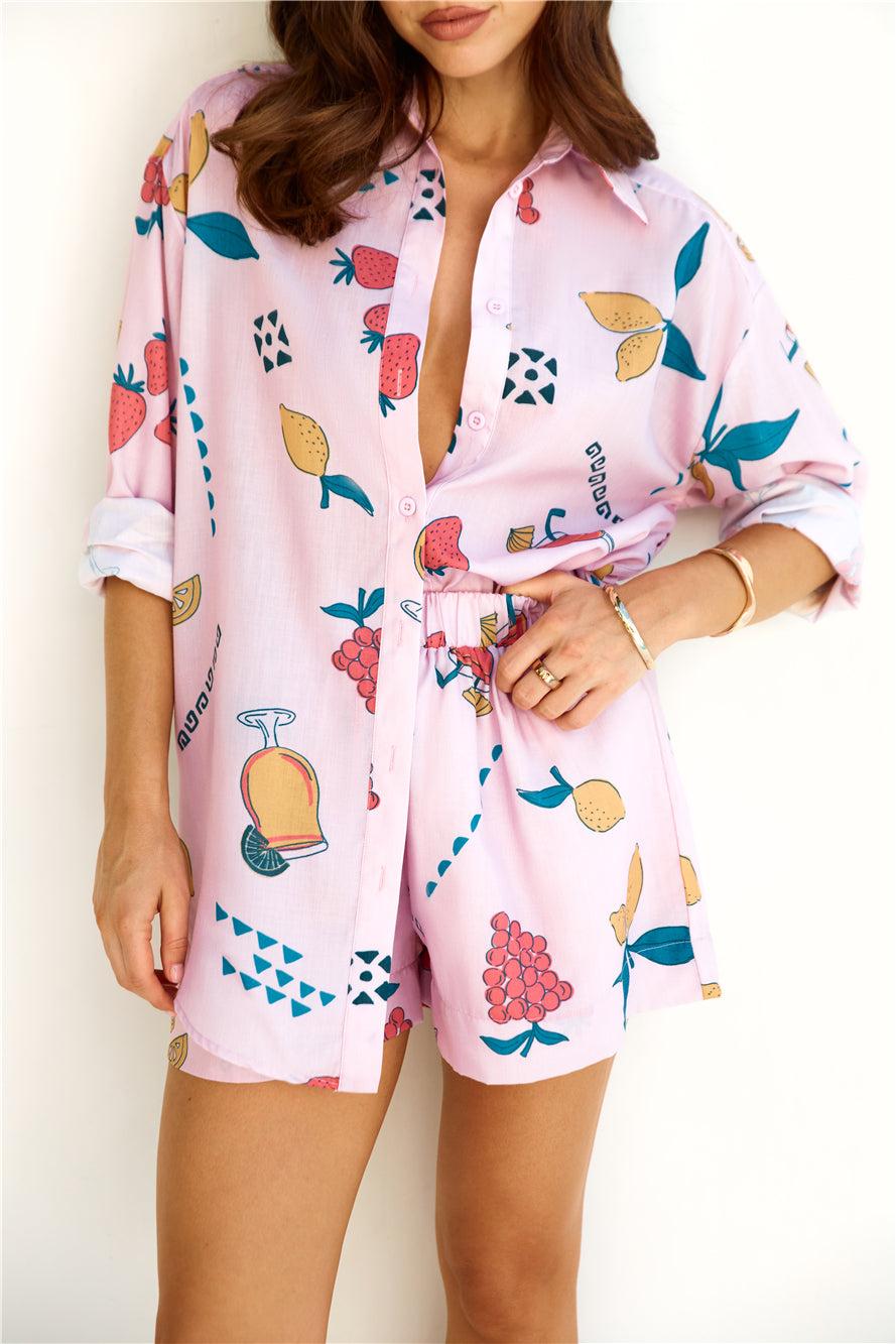 Off The Vine Shorts Pink Product Image