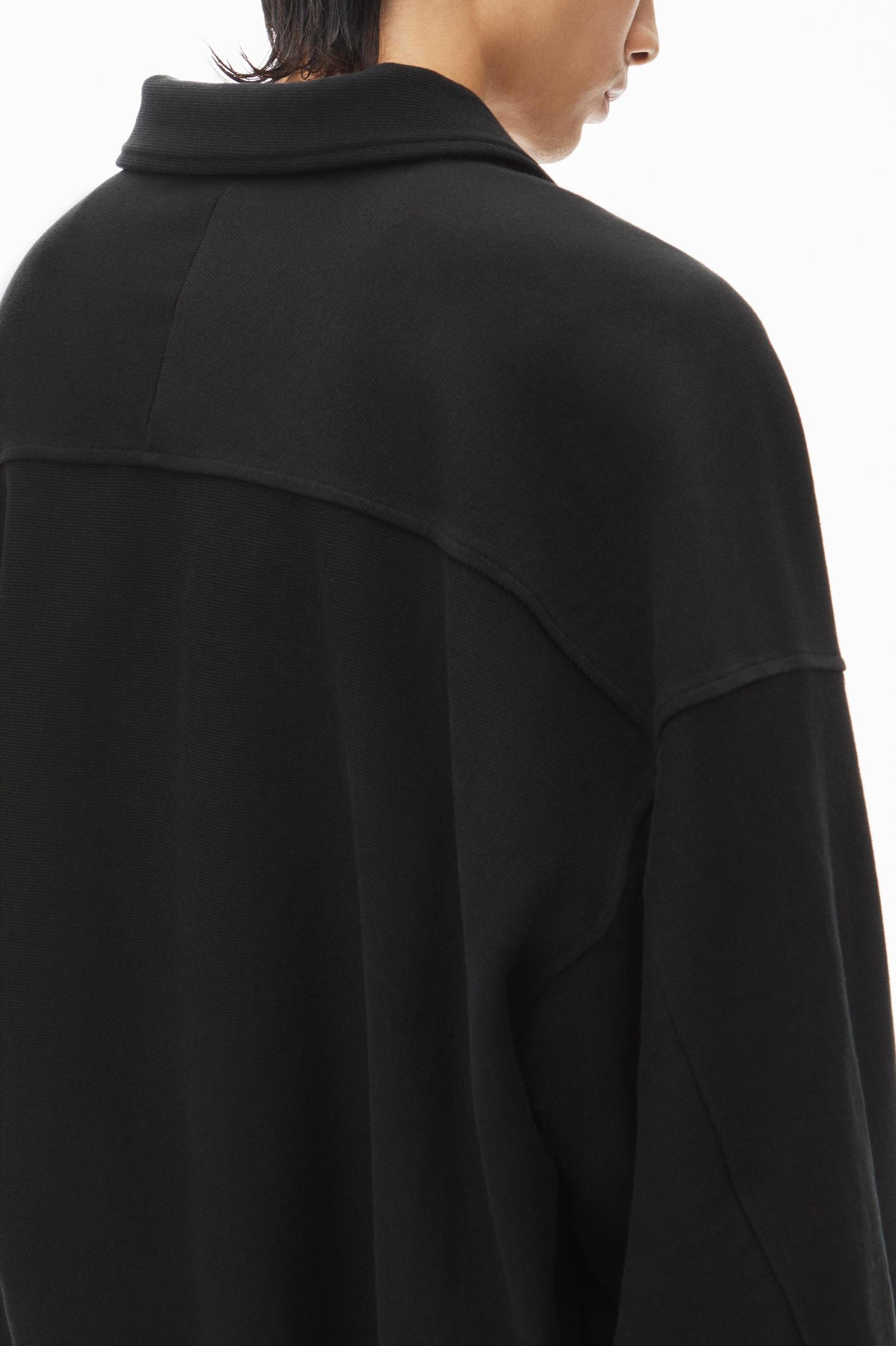 Puffed Logo Oversized Polo Top In Cotton Product Image