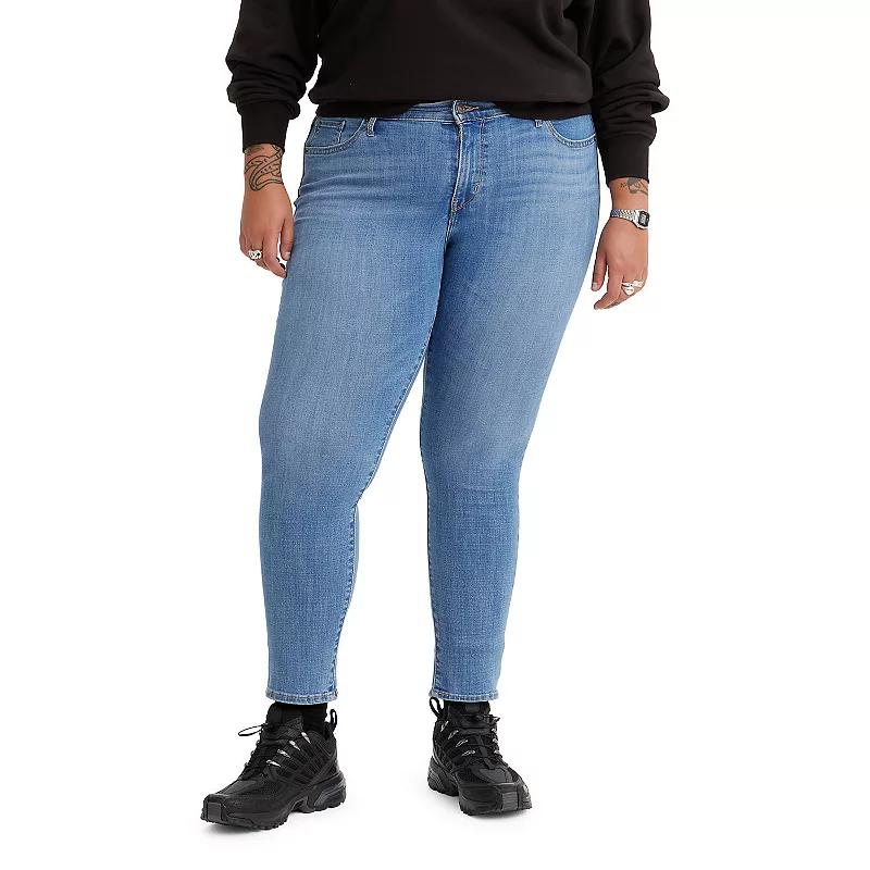Plus Size Levis 711 Skinny Jeans, Womens Blackened Grey Product Image