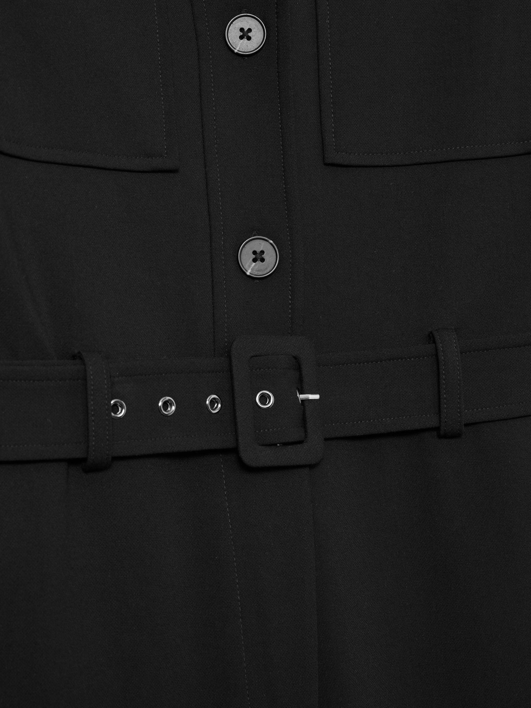 Structured Suit Midi Dress in Black Product Image