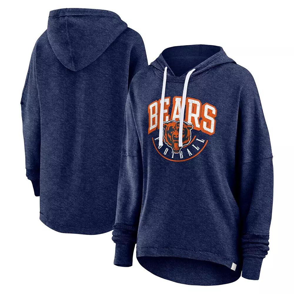 Women's Fanatics Branded Navy Chicago Bears Lounge Helmet Arch Pullover Hoodie,  Product Image