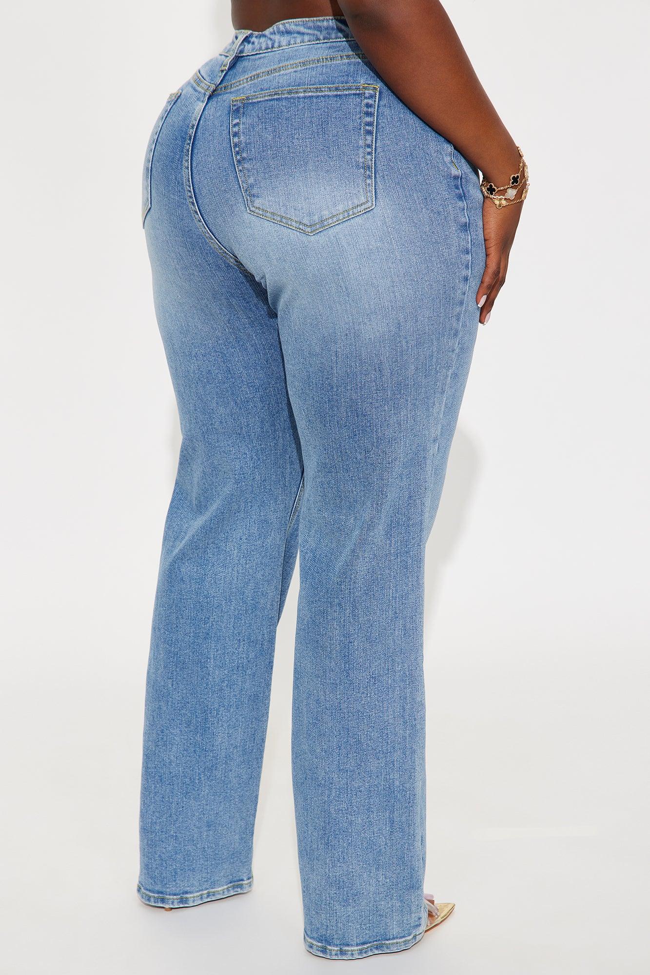 Tall Be Authentic Slouchy Stretch Straight Leg Jeans - Medium Blue Wash Female Product Image