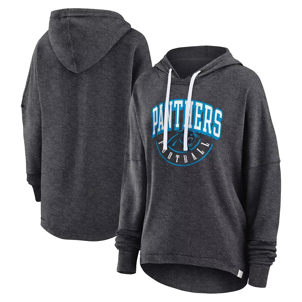Women's Fanatics Branded Charcoal Carolina Panthers Lounge Helmet Arch Pullover Hoodie,  Product Image