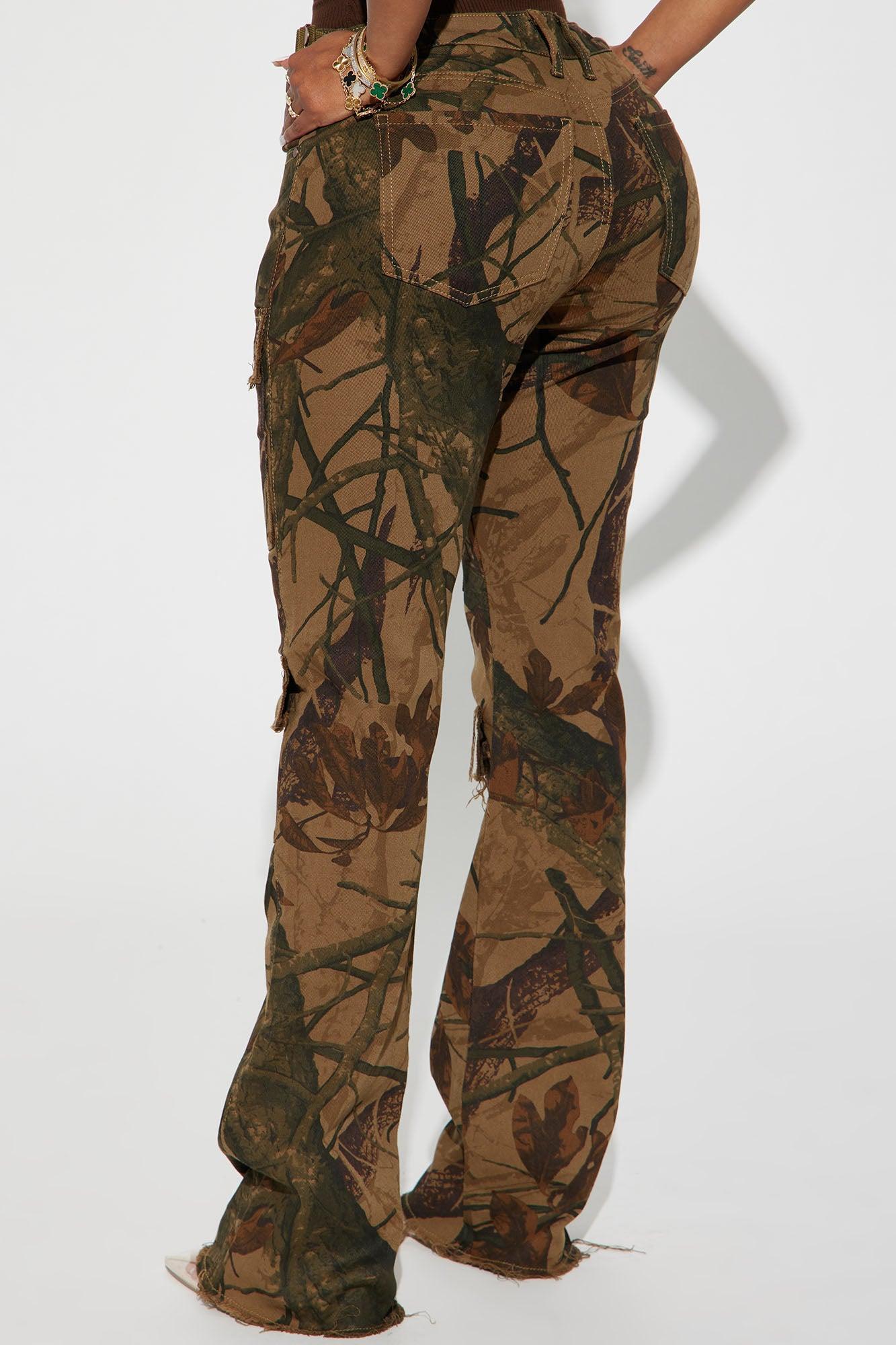 In The Wild Camo Stretch Cargo Jeans - Camouflage Product Image