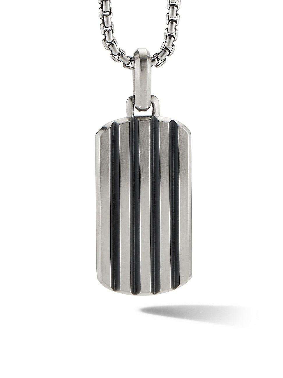David Yurman Sterling Beveled Dog Tag Pendant Product Image