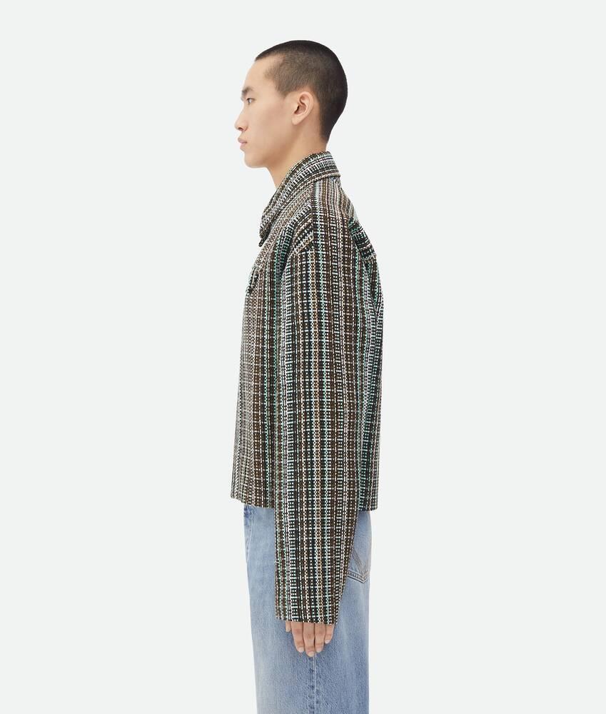 Men's Cotton Check Jacket in Black/brown/mint Product Image