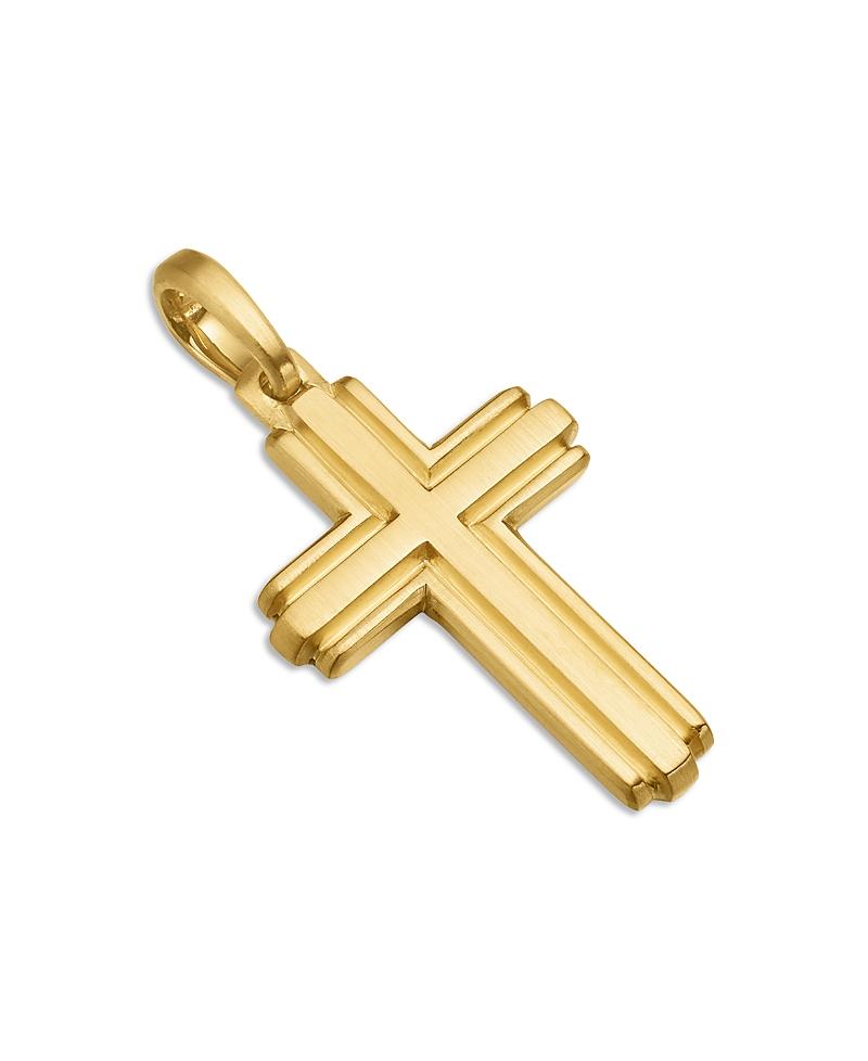 David Yurman Mens Deco Cross Pendant in 18K Yellow Gold, 34mm Product Image