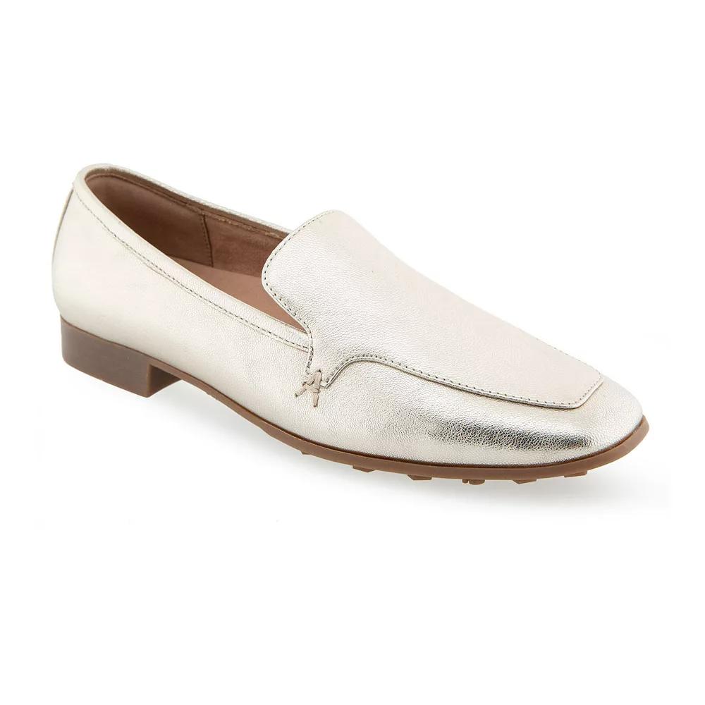 Aerosoles Paynes Women's Leather Loafer Flats, Size: 10, Soft Gold Leather Product Image