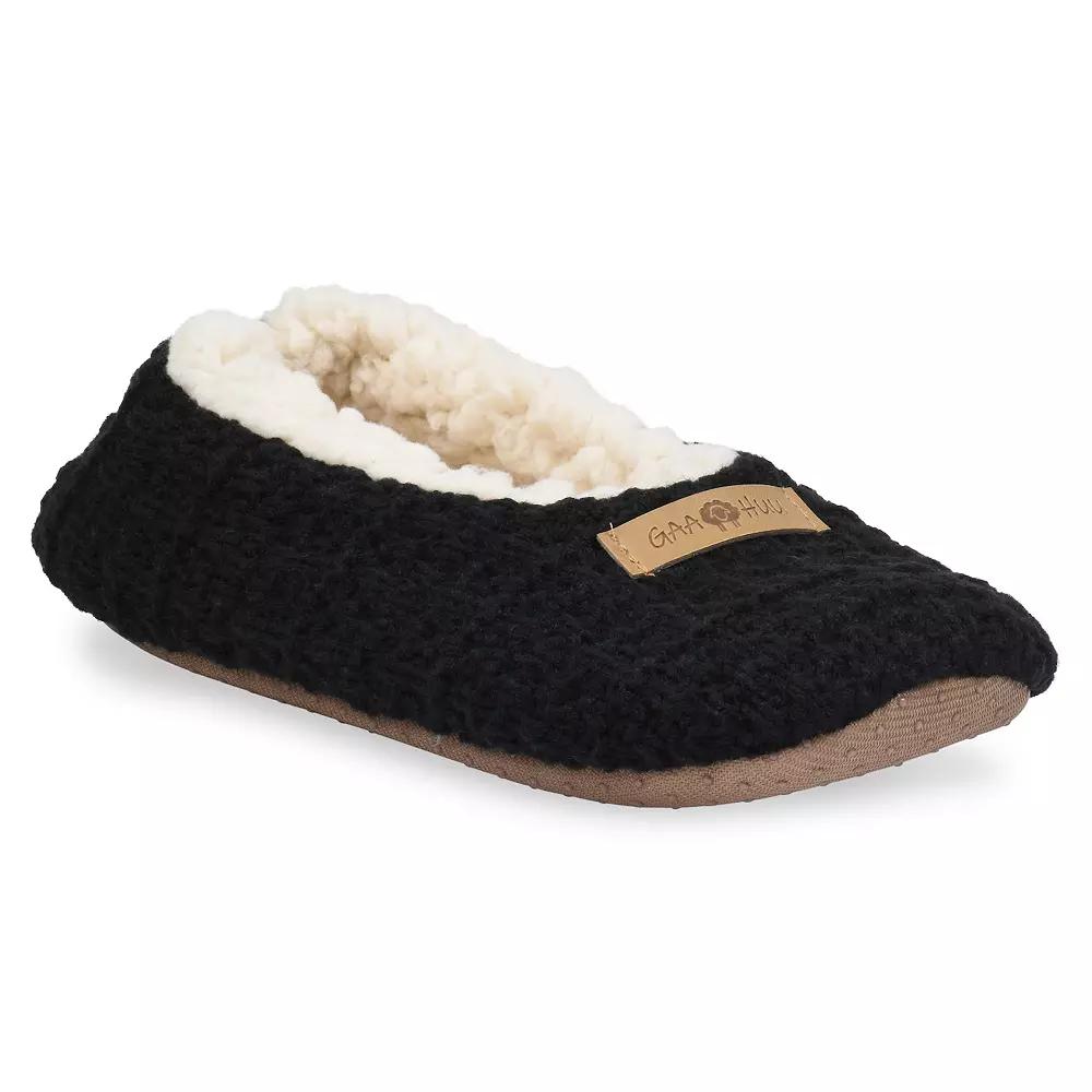 GaaHuu® Textured Knit Women's Ballerina Slippers, Black Product Image