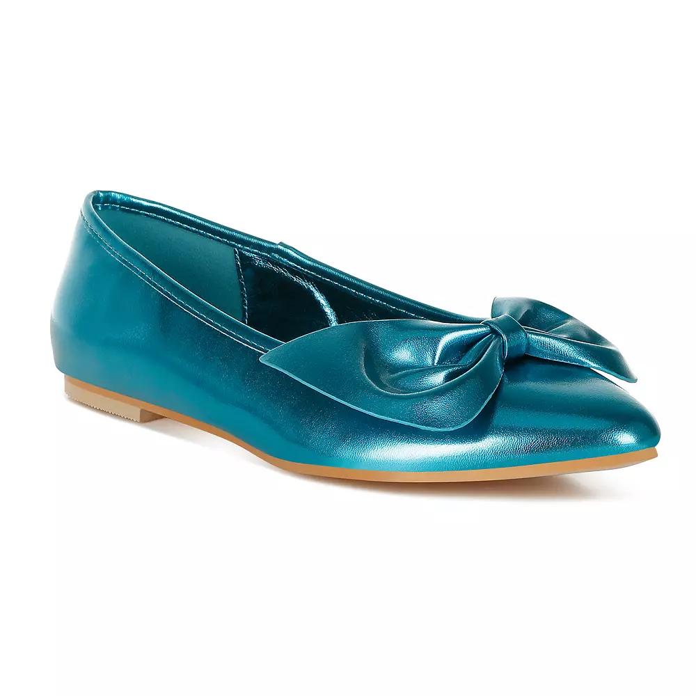 Rag & Co Bromelia Women's Metallic Ballet Flats,  Product Image