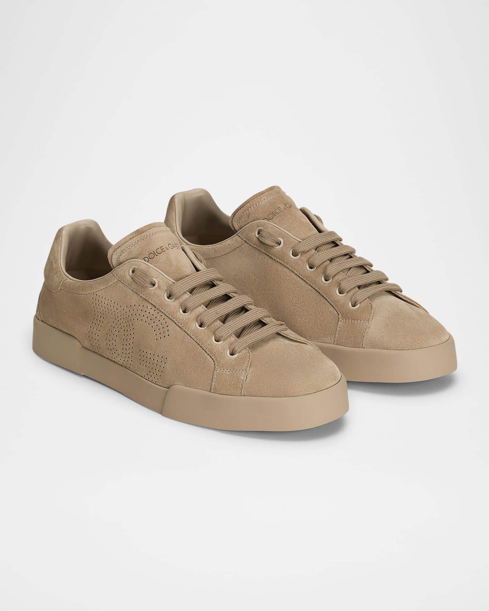 Men's Suede Perforated DG Low-Top Sneakers Product Image