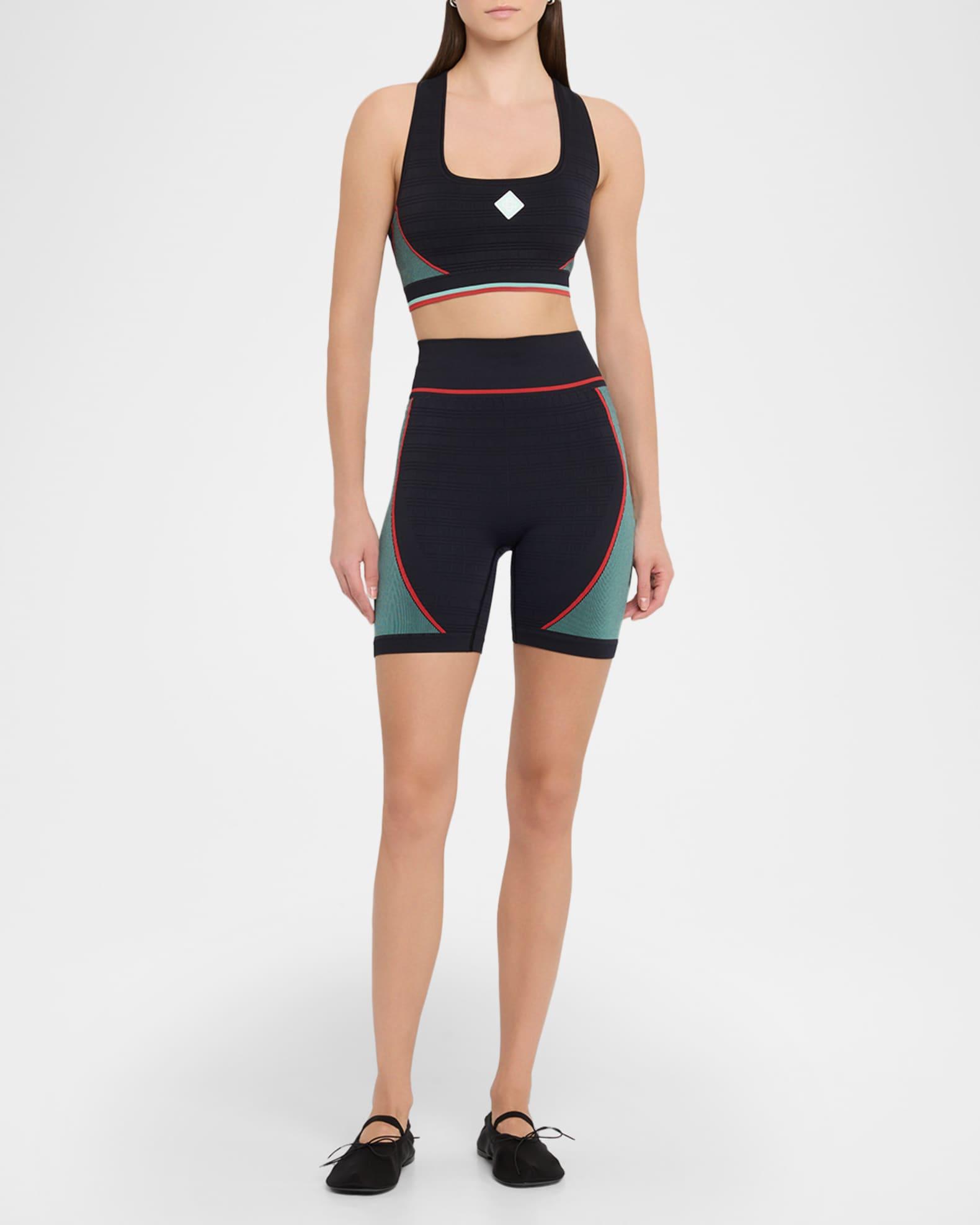 Check Jacquard Seamless Sports Bra Product Image