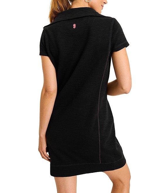 Tommy Bahama Half Zip Collared Neckline Short Sleeve Dress Product Image