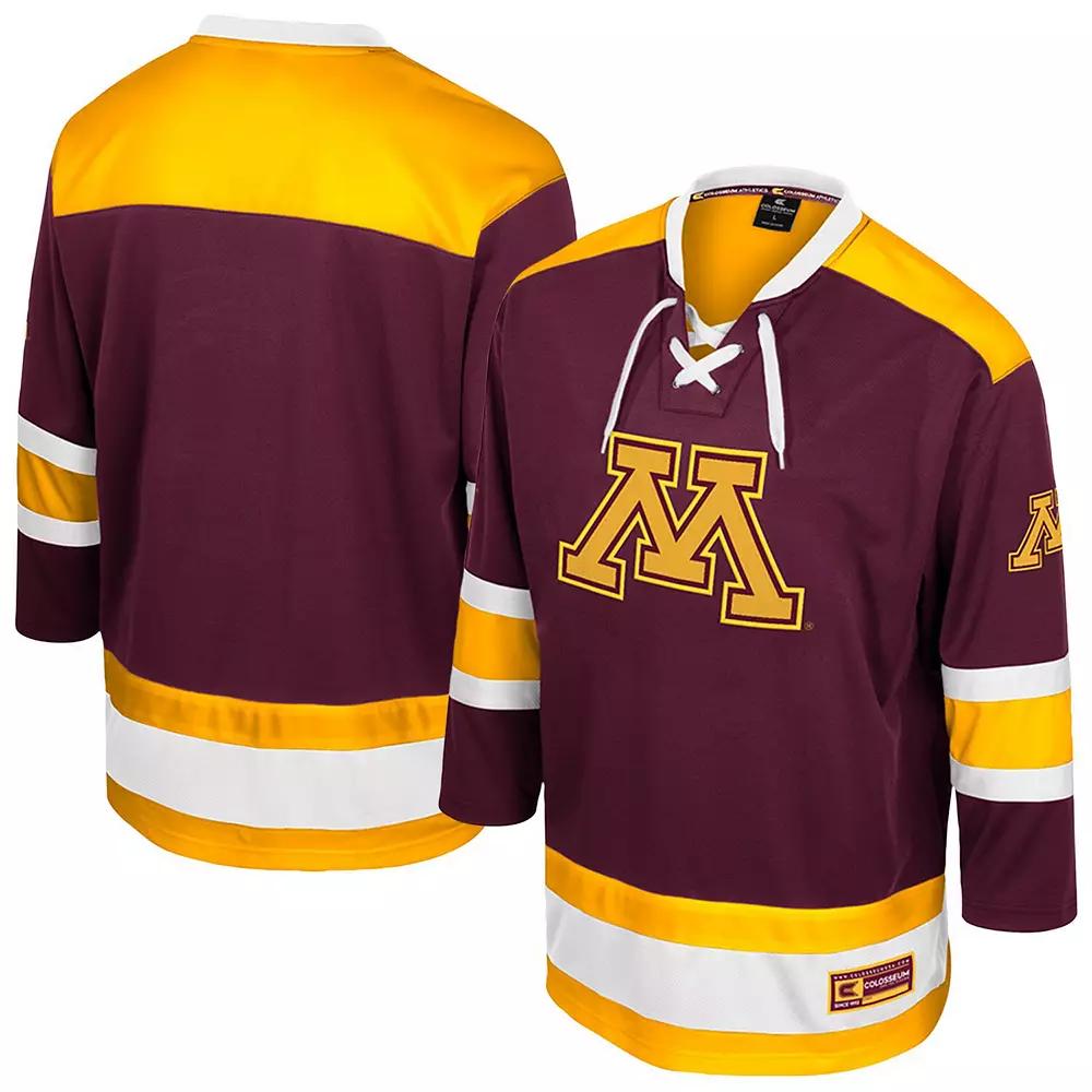 Men's Colosseum  Maroon Minnesota Golden Gophers Athletic Machine Fashion Hockey Jersey, Size: Large, Red Product Image