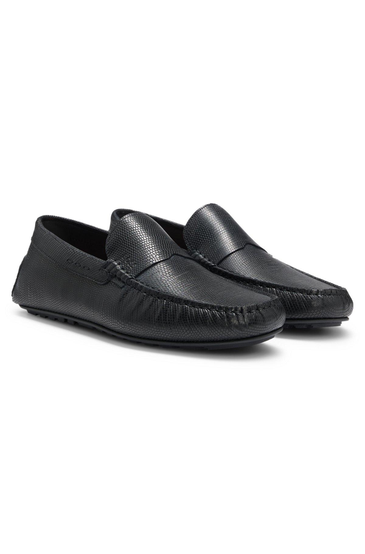 Driver-sole moccasins in printed leather Product Image
