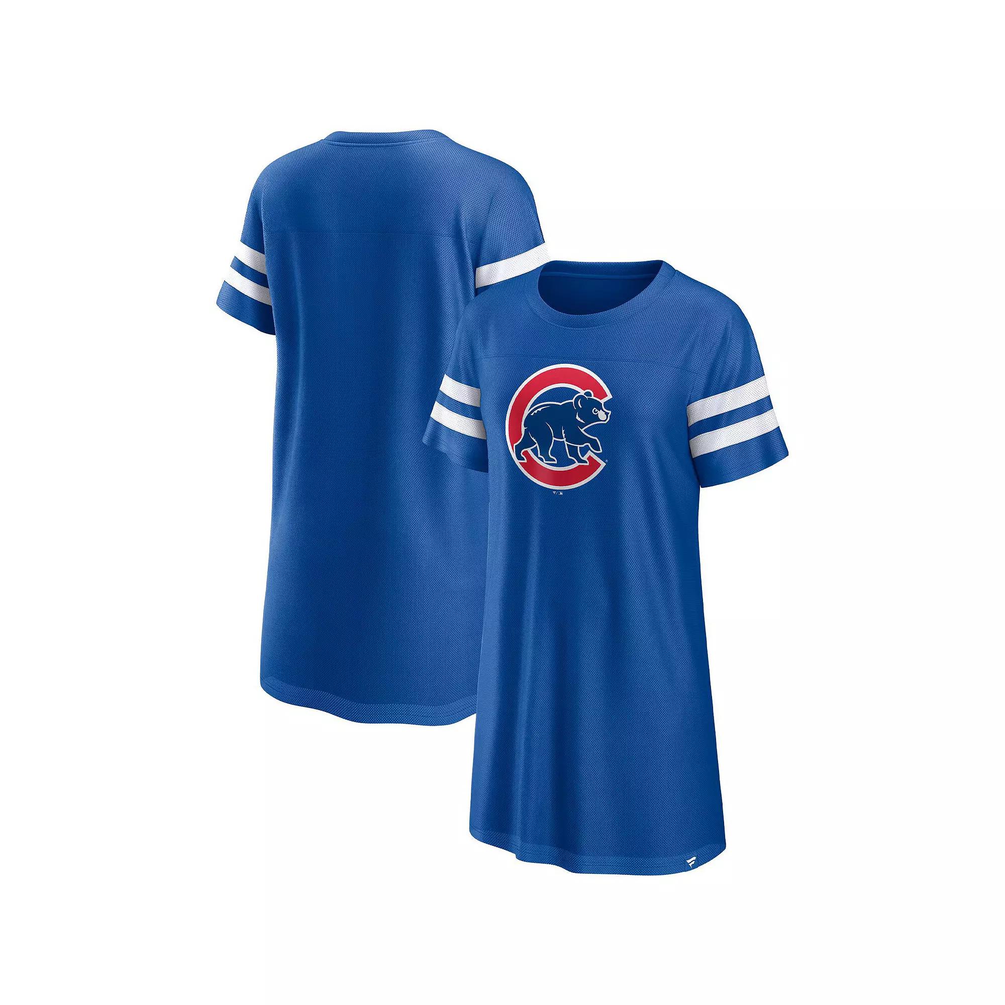 Women's Fanatics Branded Royal Chicago Cubs Iconic Mesh Dress,  Product Image
