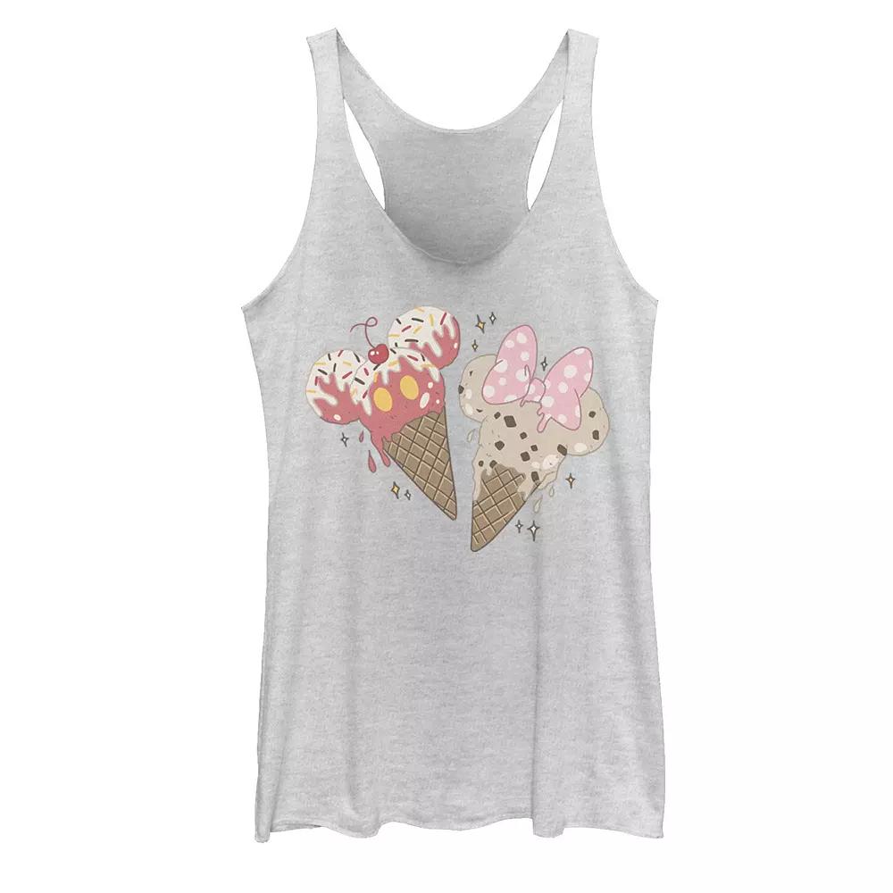 Disney's Mickey And Friends Mickey & Minnie Ice Cream Cones Racerback Tank Top, Girl's,  Product Image