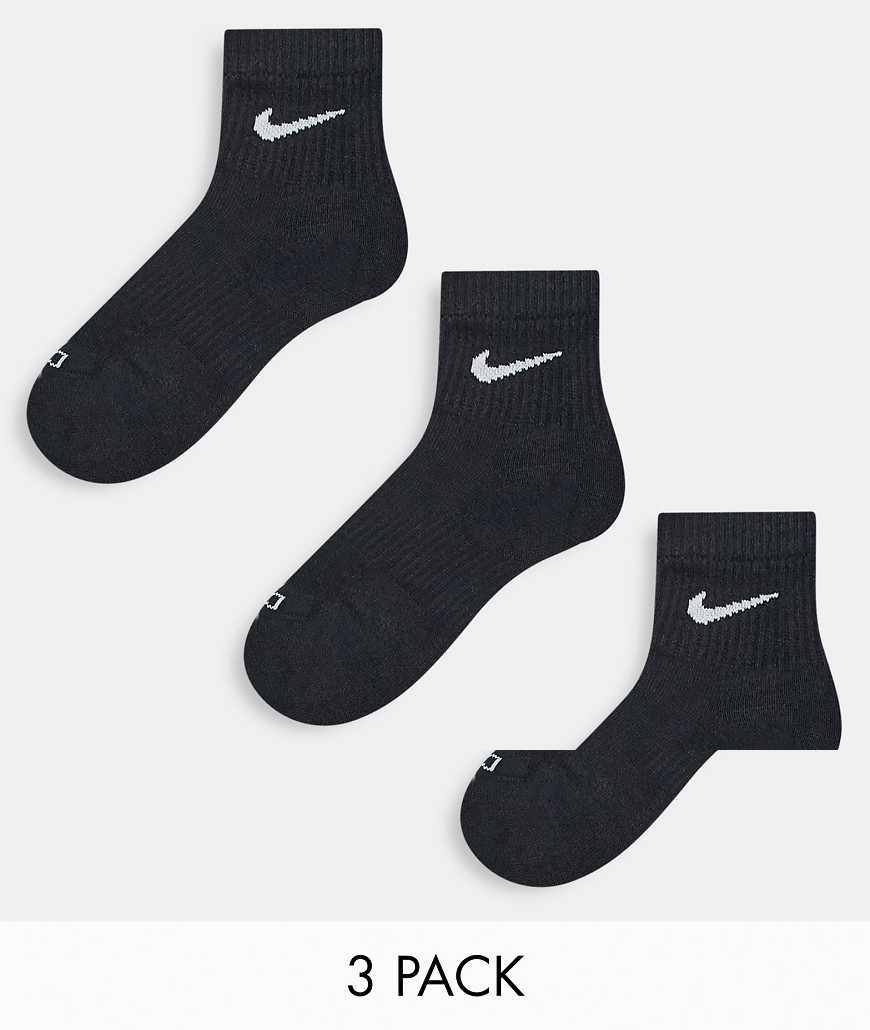 Nike Mens Everyday Plus Cushioned Training Ankle Socks (3 Pairs) | SX6890-010 Product Image