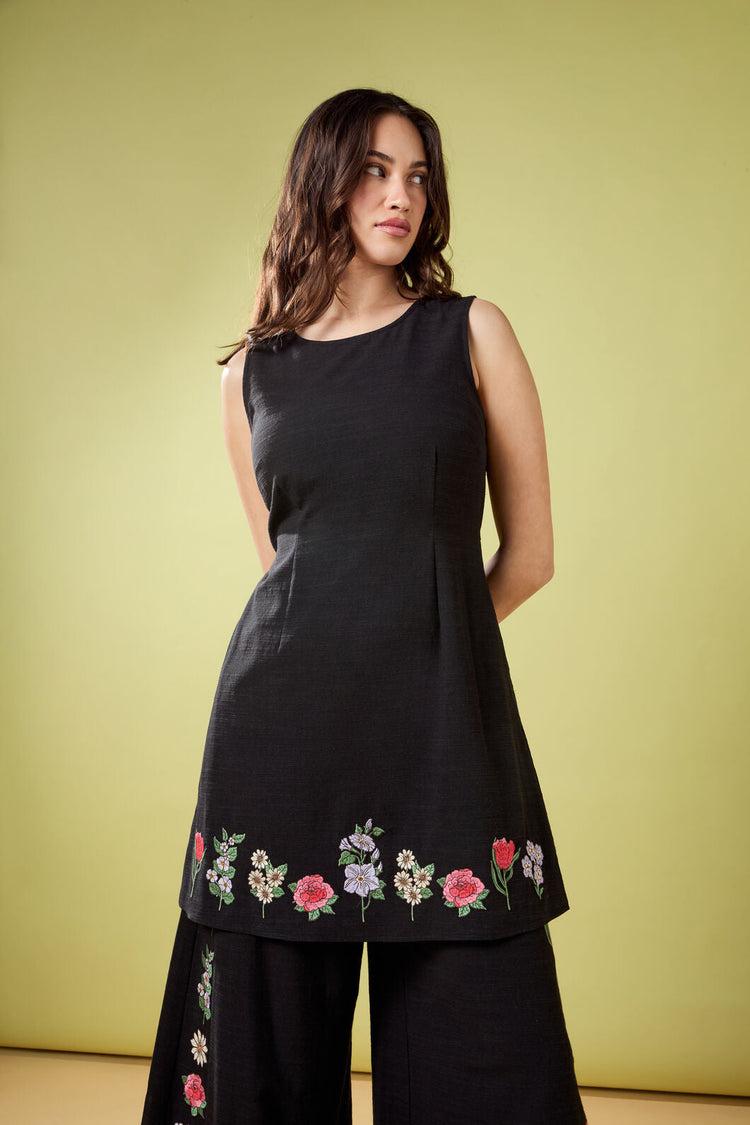 Fleur Embroidered Shift Dress Product Image