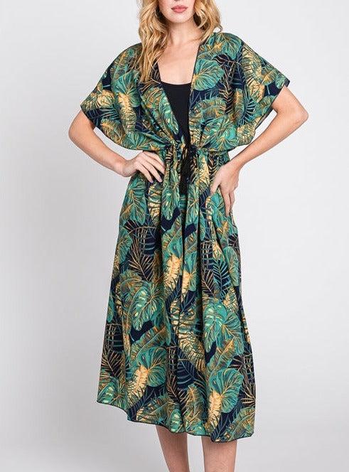 Navy Tropics Cover-Up Product Image
