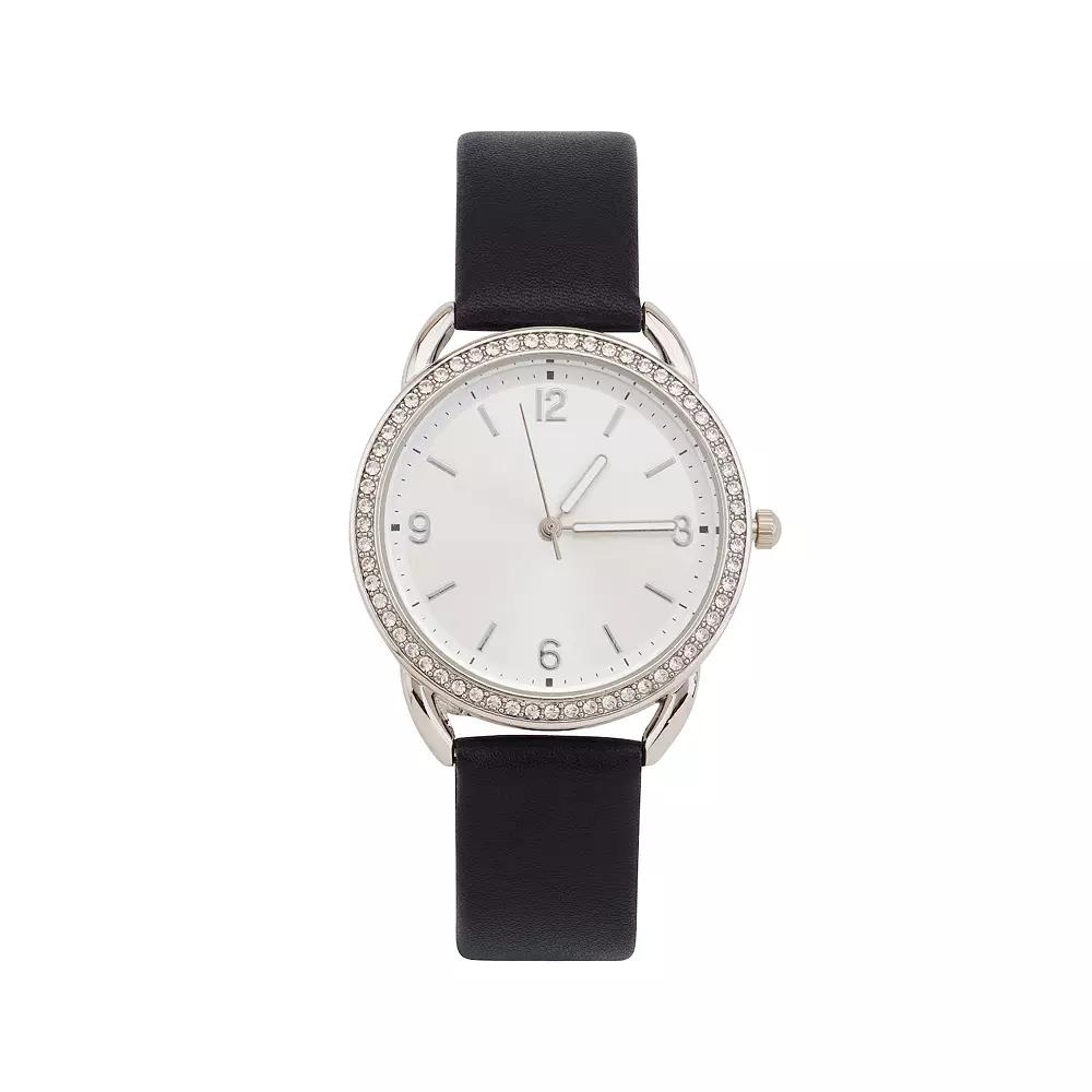 Jessica Carlyle Women's Black Strap Watch, Size: 35 mm Product Image