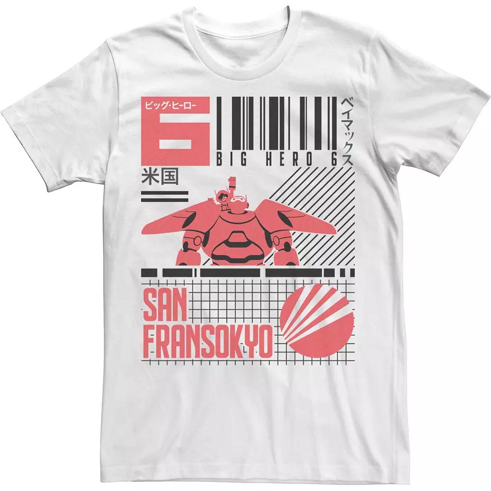Disney's Big Hero 6 San Fransokyo Bar Code Poster Men's Tee, Size: Small, White Product Image