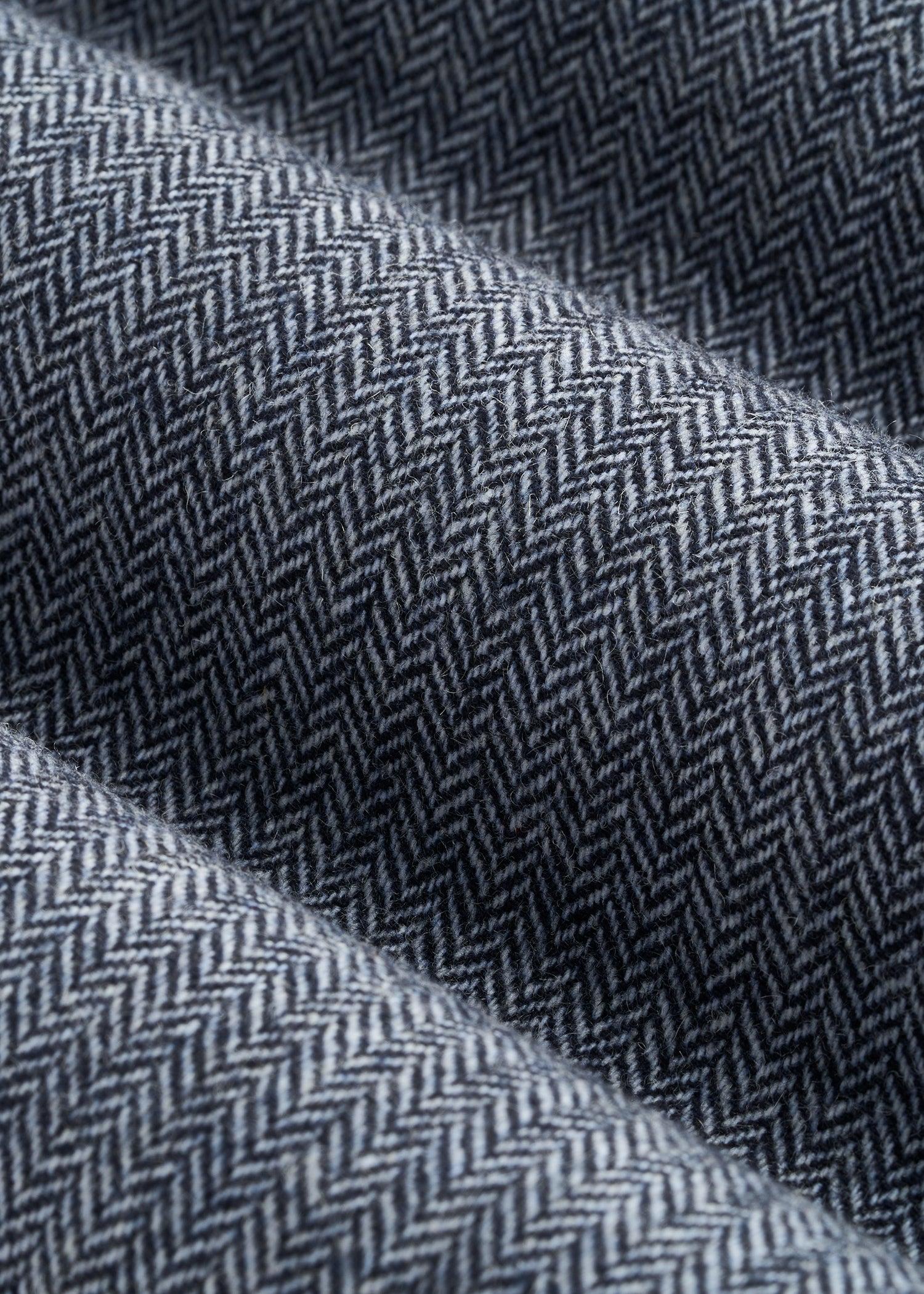 Wool Blend Blazer for Tall Men in Navy Herringbone Male Product Image