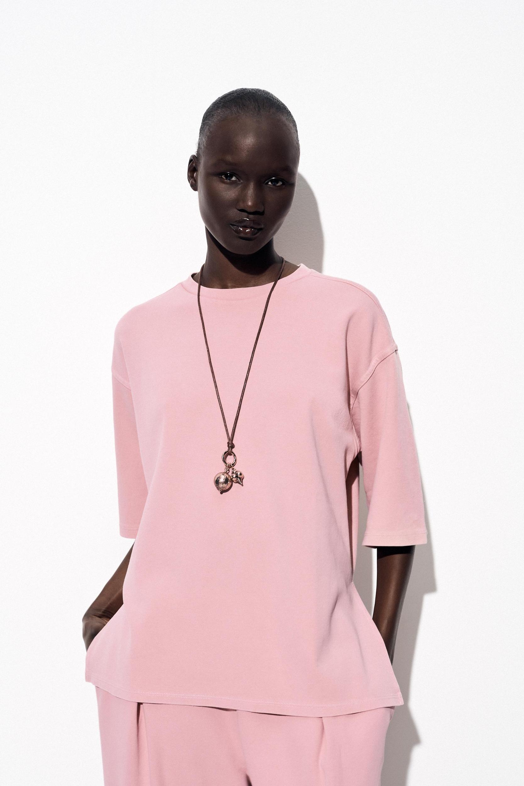 WASHED EFFECT INTERLOCK T-SHIRT Product Image