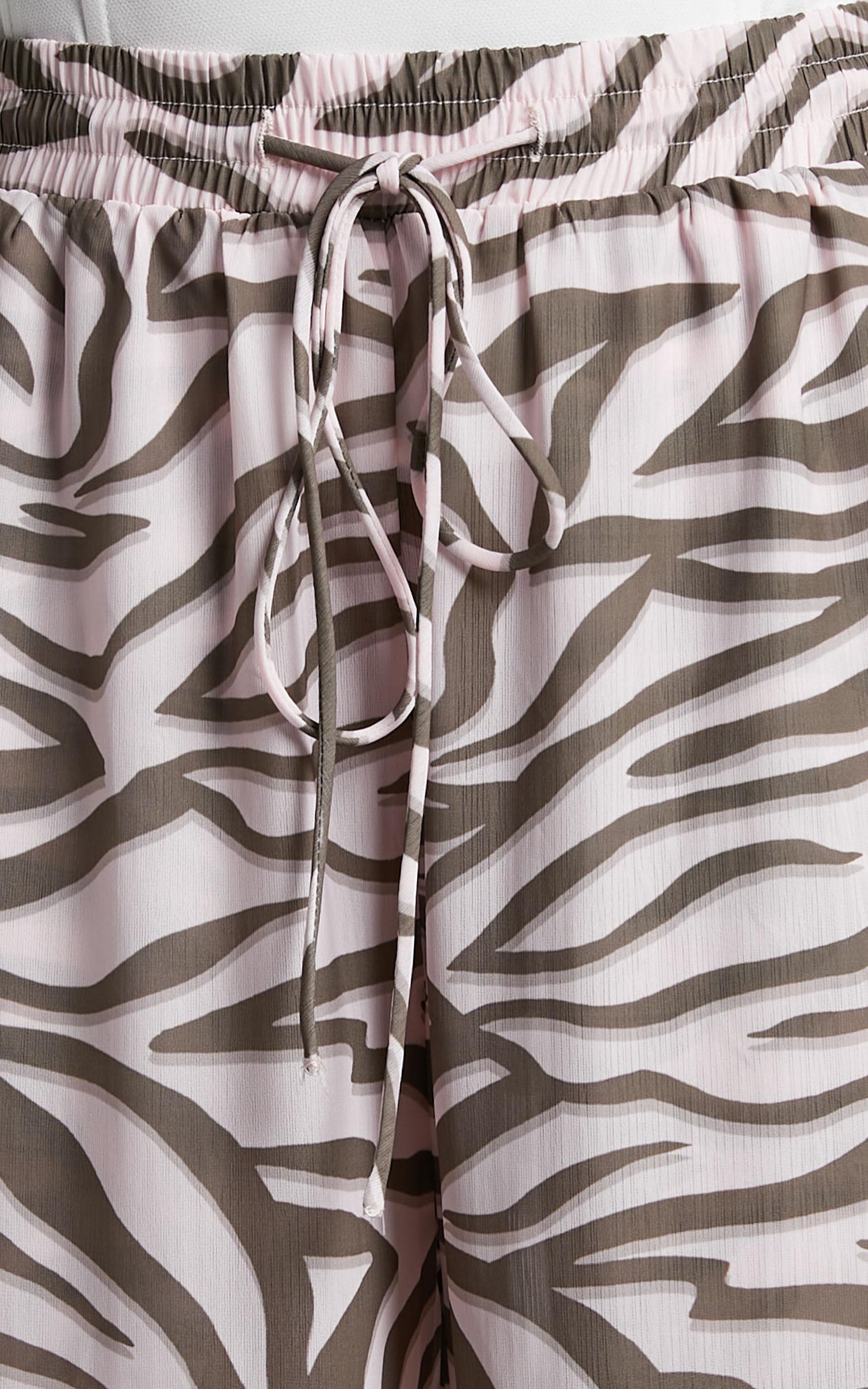 Aegir Pants - Mid Rise Relaxed Straight Leg Pants in Wild Zebra Product Image