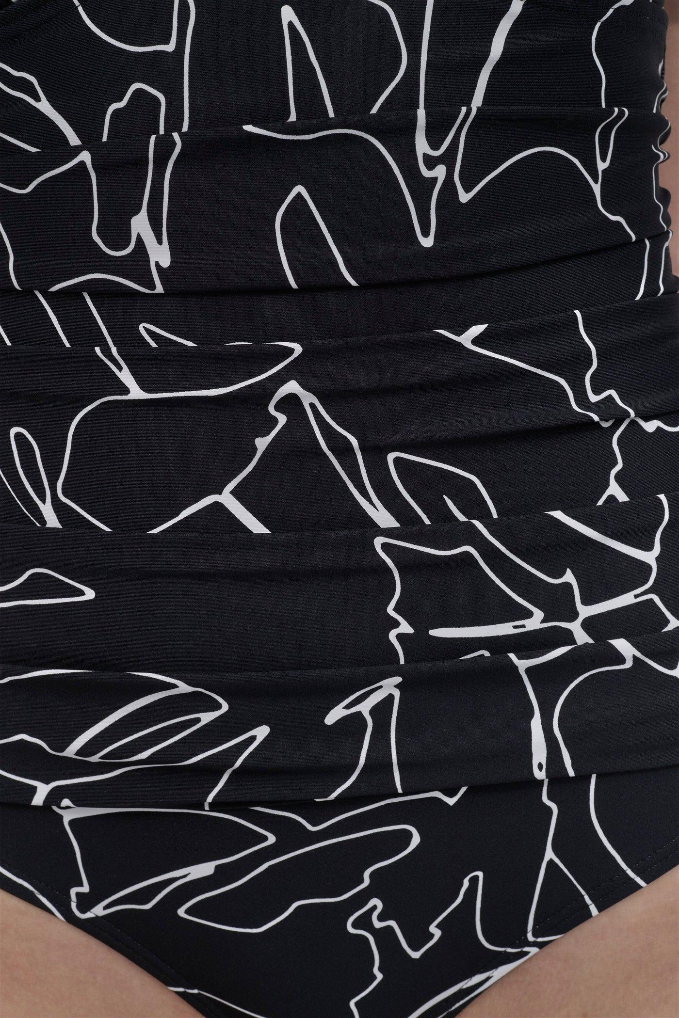 RUFFLED PLUNGE V-NECK ONE PIECE Product Image