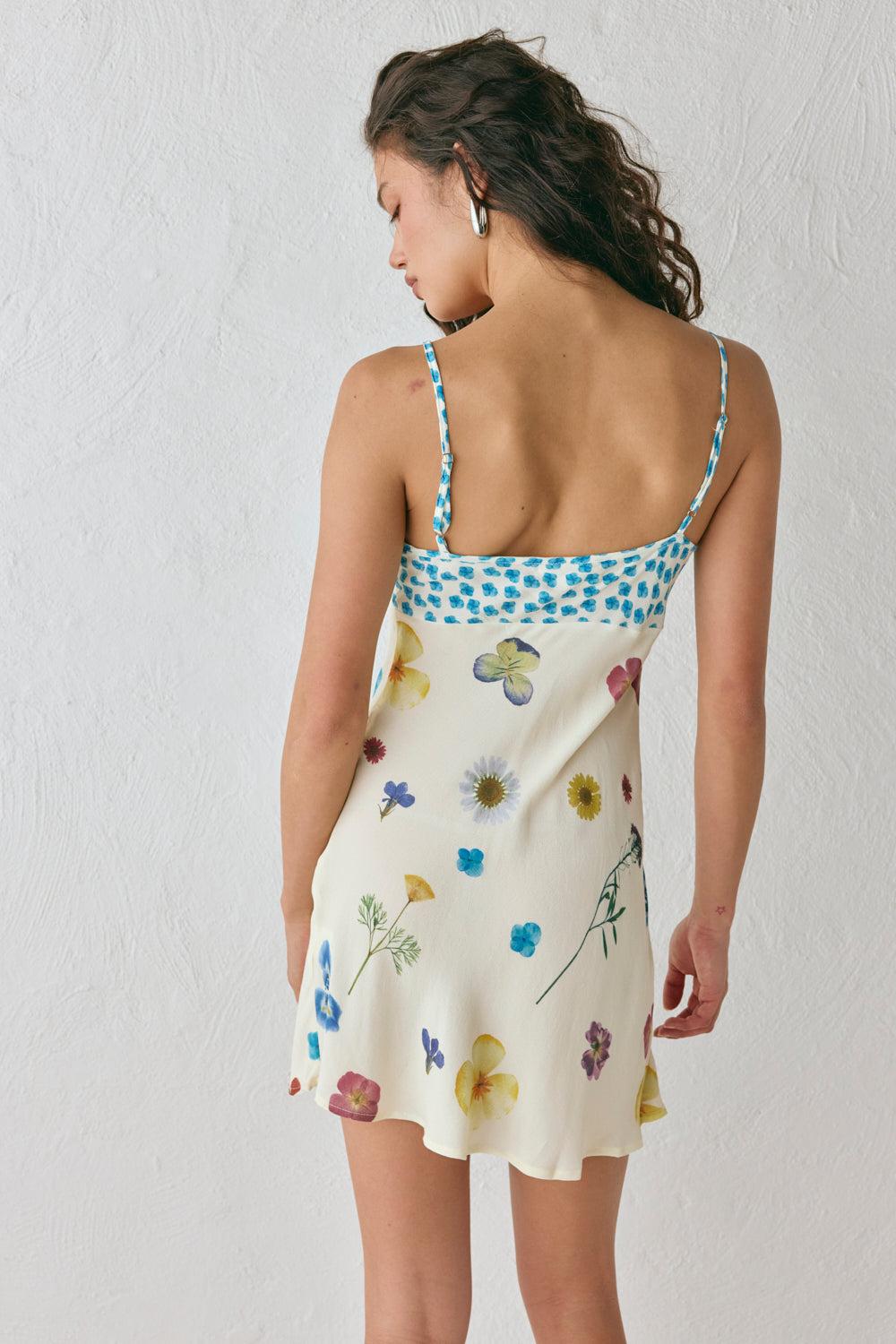 Love Language Bias Cut Mini Dress Floral Product Image