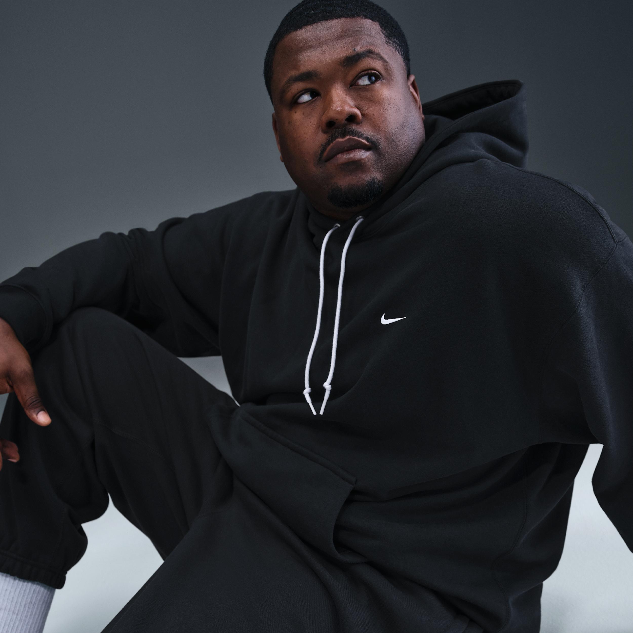 Nike Mens Solo Swoosh Cuffed Fleece Pants | HV1088-010 Product Image