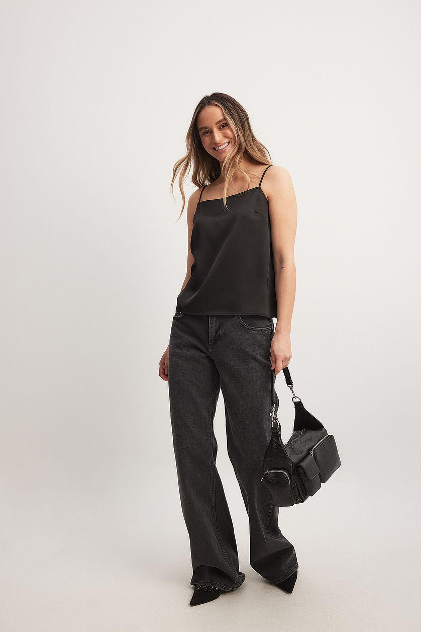 Tie Back Detail Satin Singlet Product Image