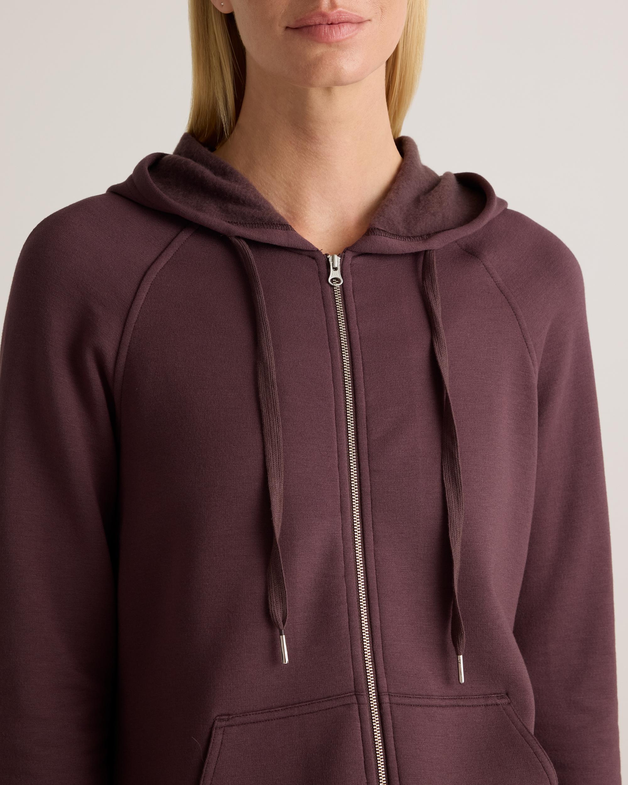 Quince | Women's SuperSoft Fleece Zip Up Hoodie Size XS, Lenzing Modal Product Image