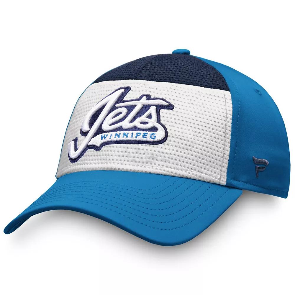 Mens Fanatics Branded White/Blue Winnipeg Jets Breakaway Alternate Jersey Flex Hat Product Image