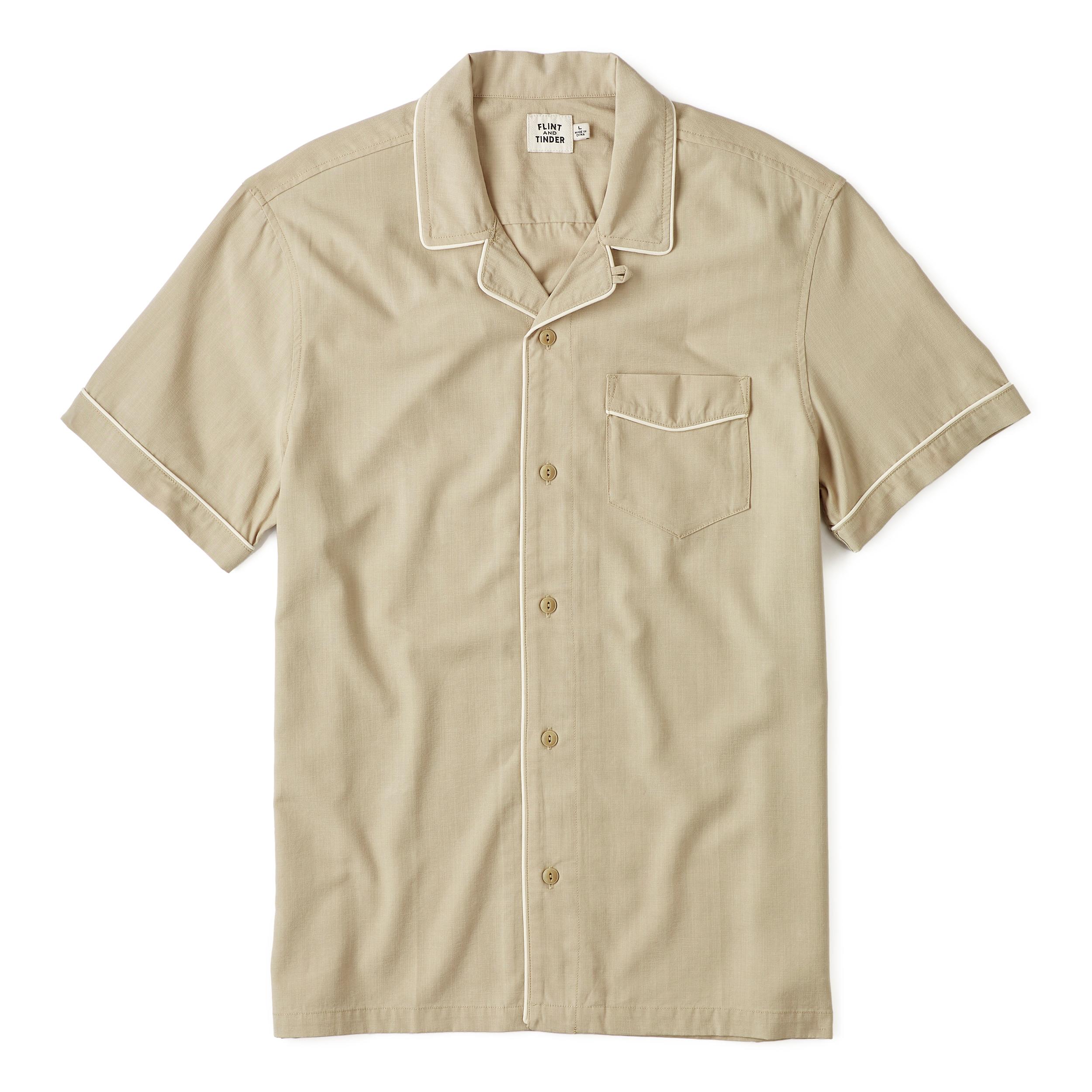 Camp Collar Tipped Short Sleeve Shirt Product Image
