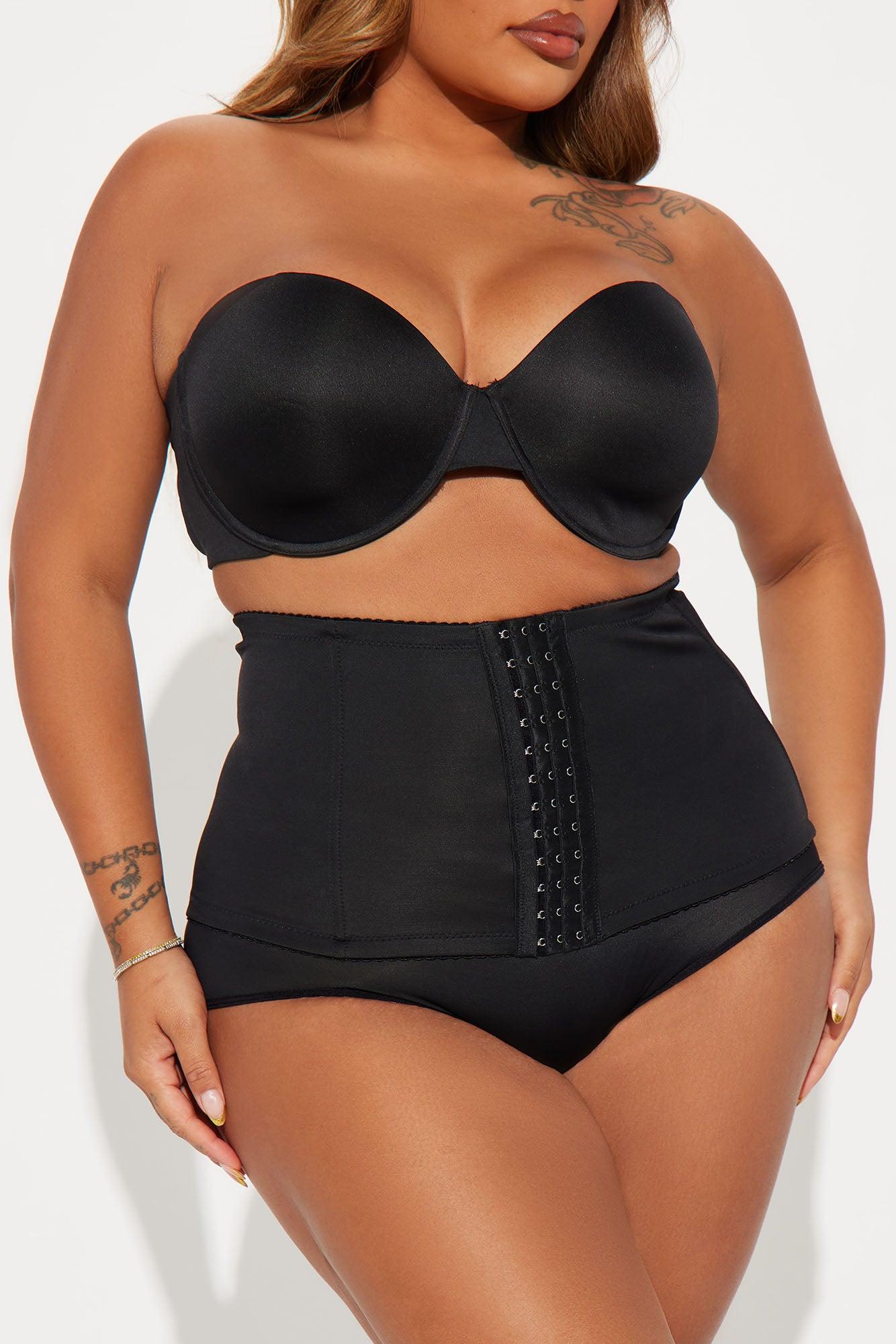 Giving Curves Waist Cinching Shapewear Panty - Black Product Image